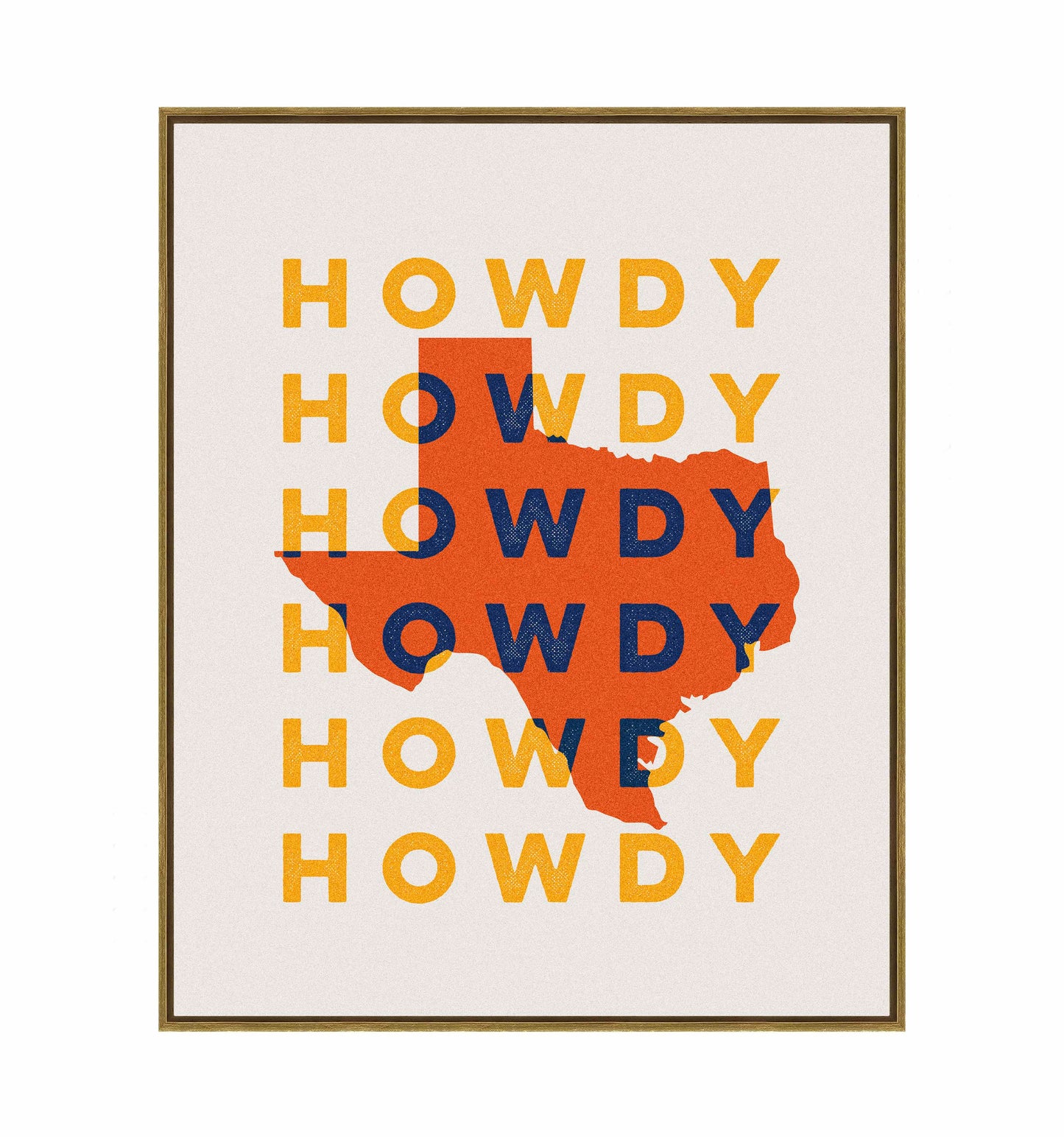 Texas Howdy B - Gallery Wrapped Canvas