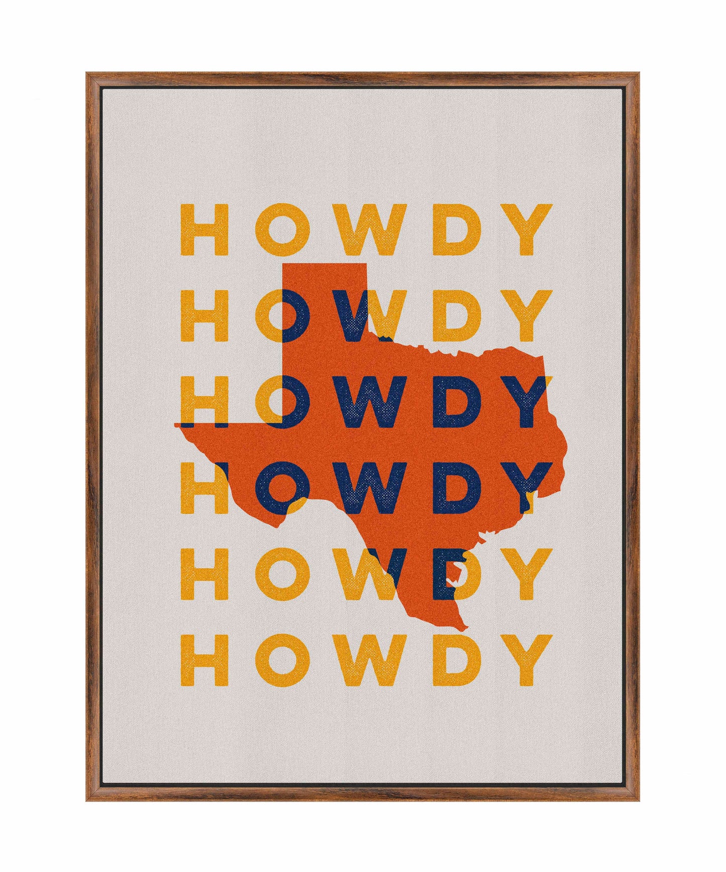 Texas Howdy B - Gallery Wrapped Canvas