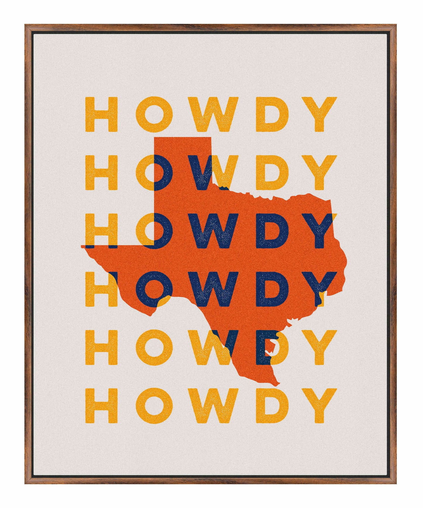 Texas Howdy B - Gallery Wrapped Canvas