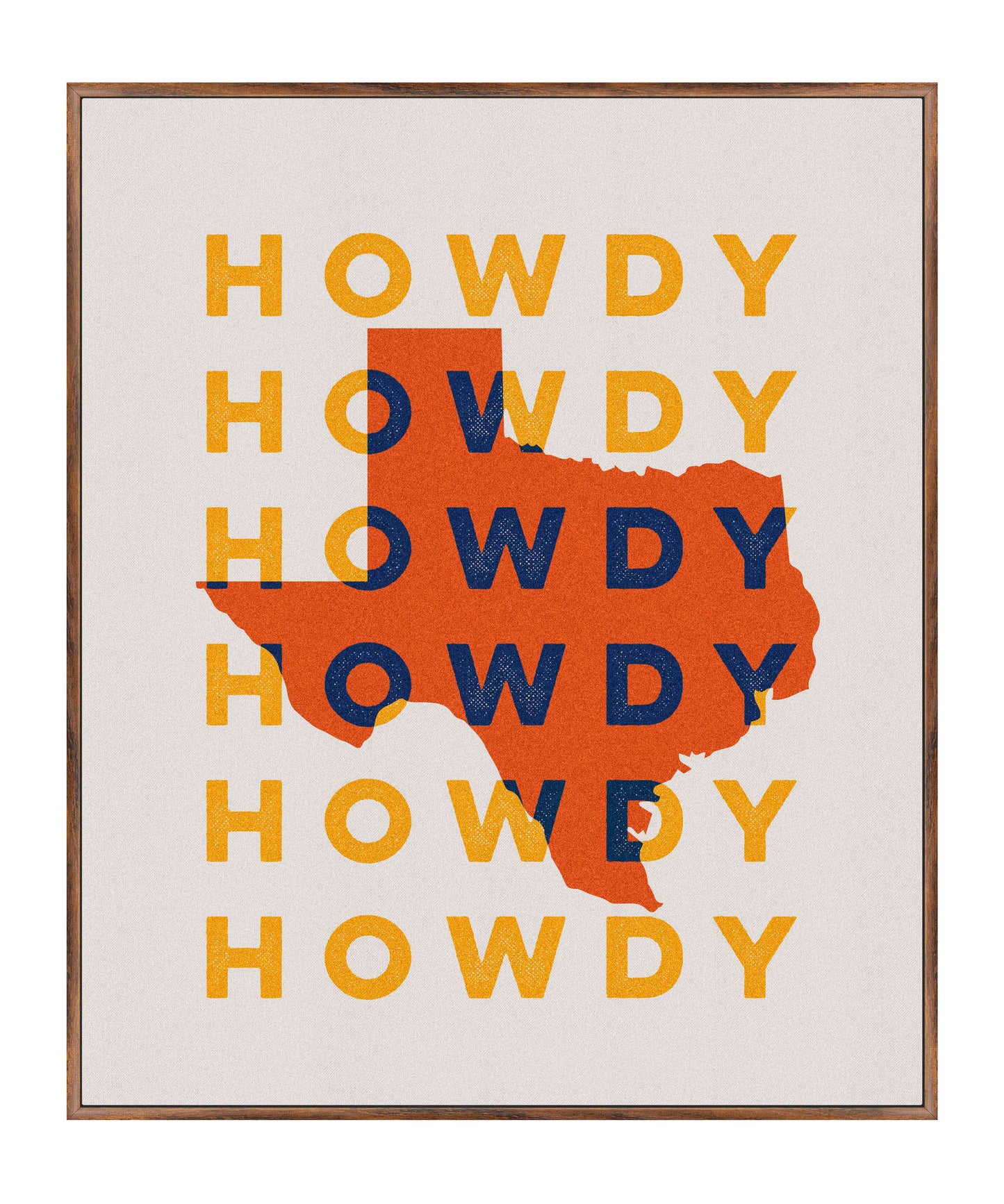 Texas Howdy B - Gallery Wrapped Canvas