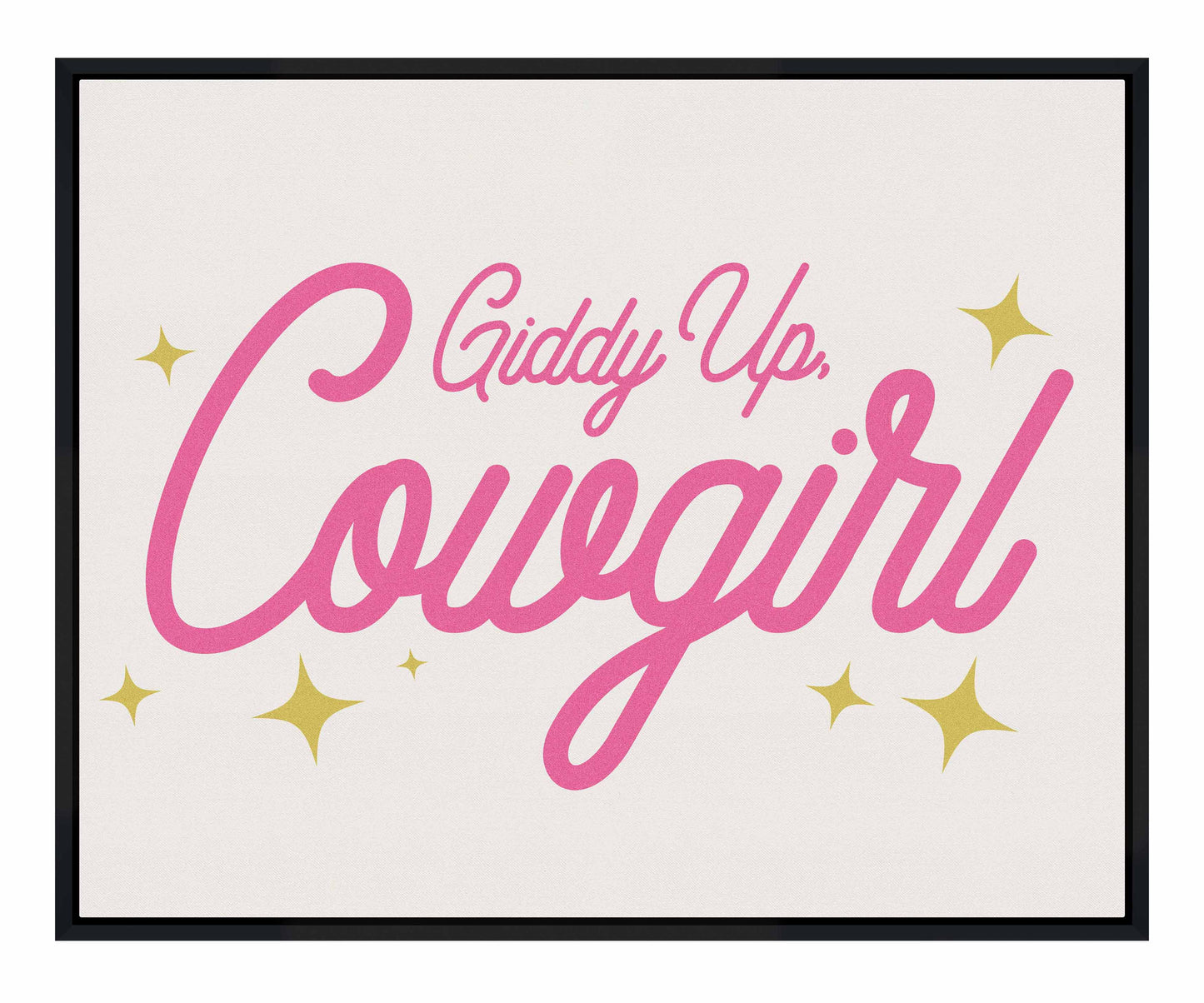 Giddy Up Cowgirl A - Gallery Wrapped Canvas