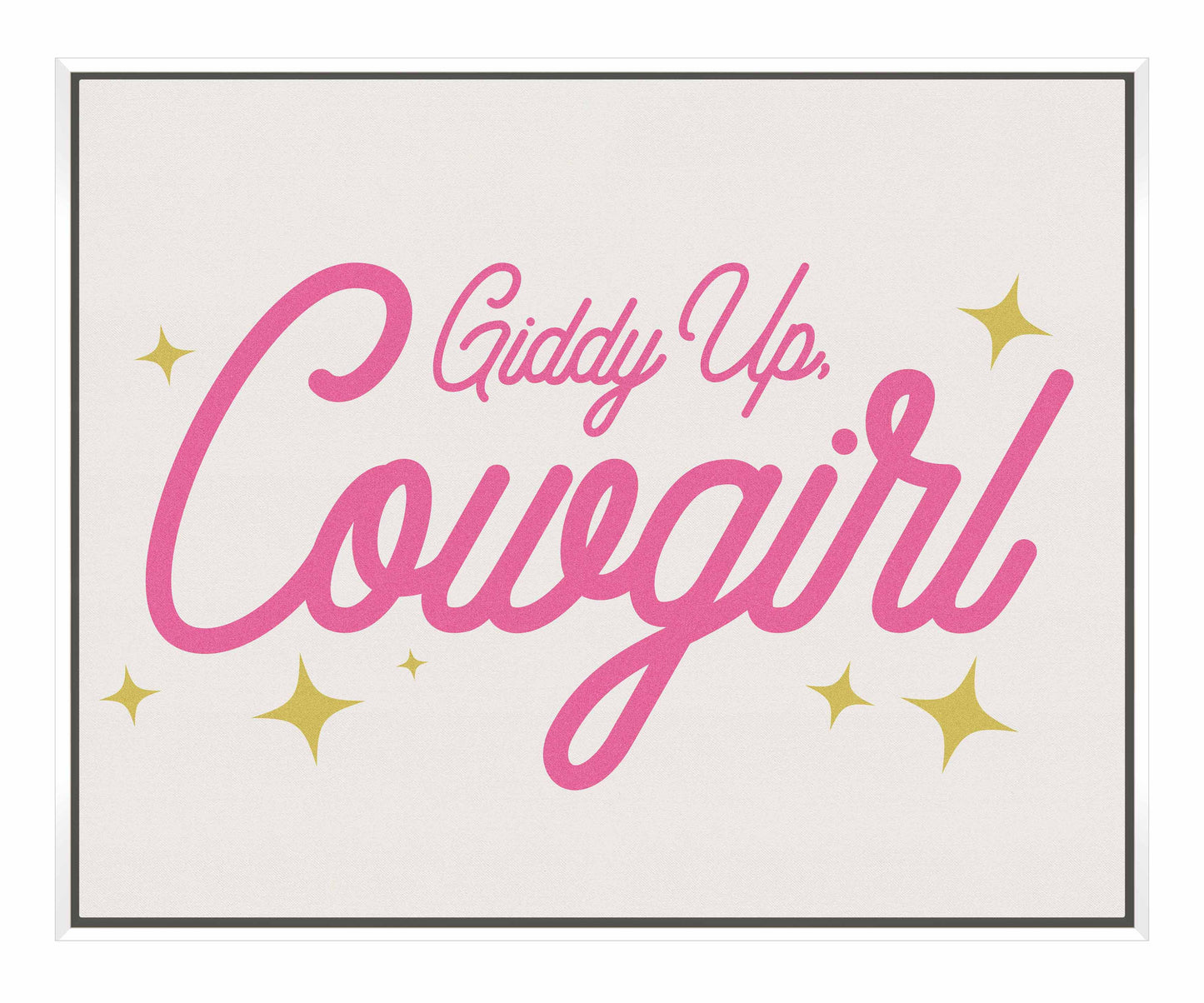 Giddy Up Cowgirl A - Gallery Wrapped Canvas