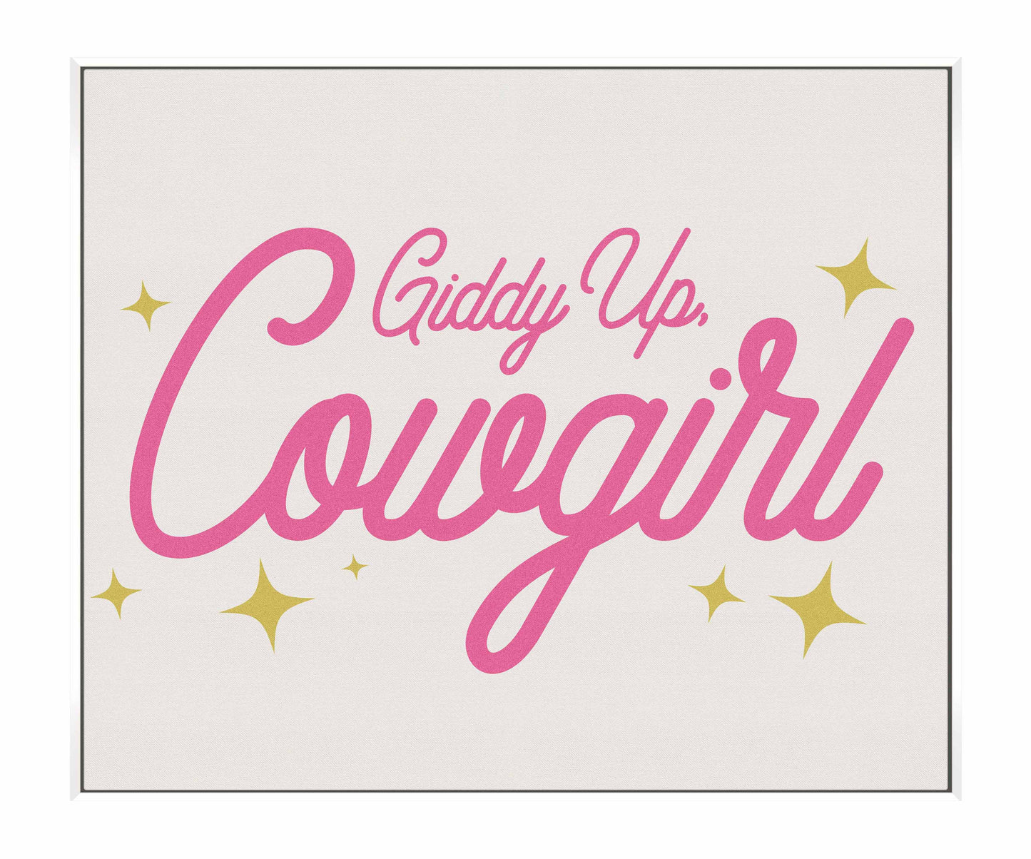 Giddy Up Cowgirl A - Gallery Wrapped Canvas
