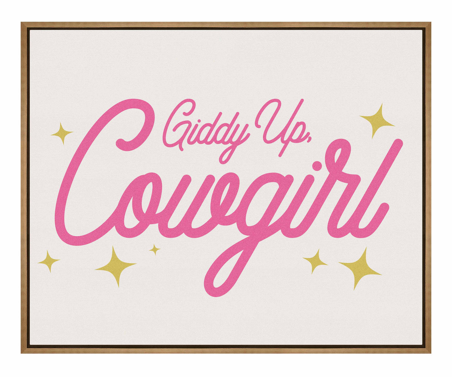 Giddy Up Cowgirl A - Gallery Wrapped Canvas