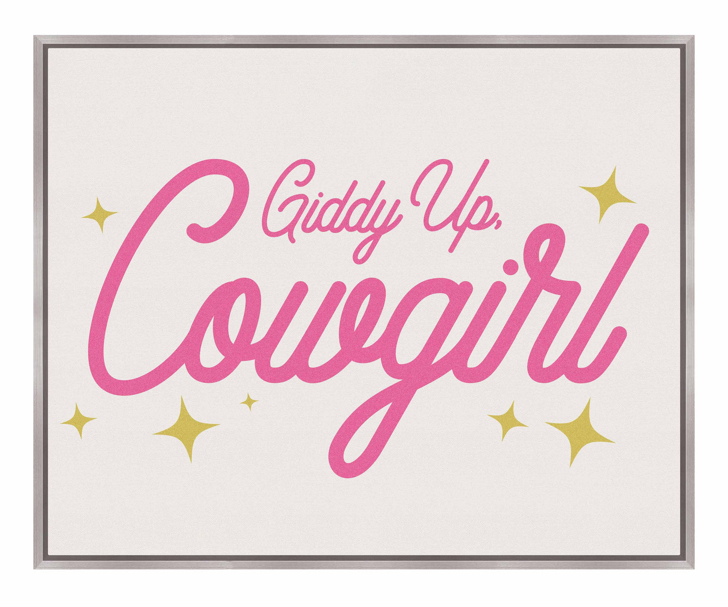 Giddy Up Cowgirl A - Gallery Wrapped Canvas