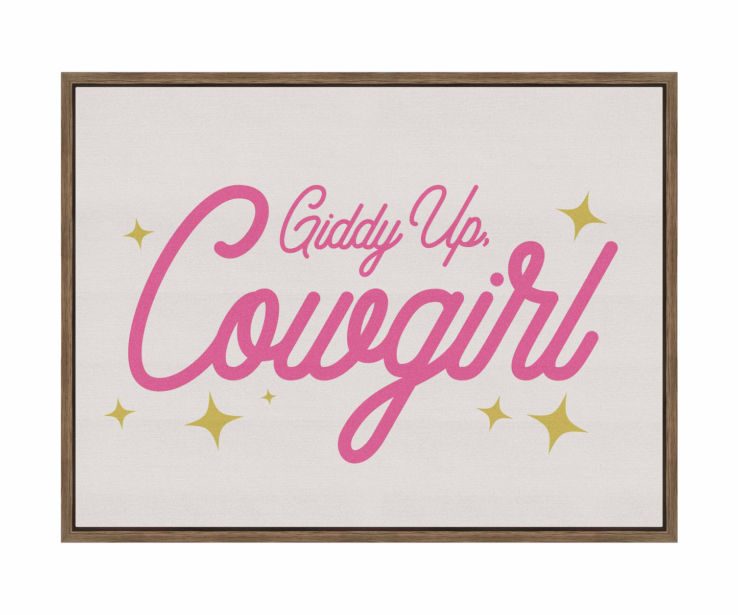 Giddy Up Cowgirl A - Gallery Wrapped Canvas