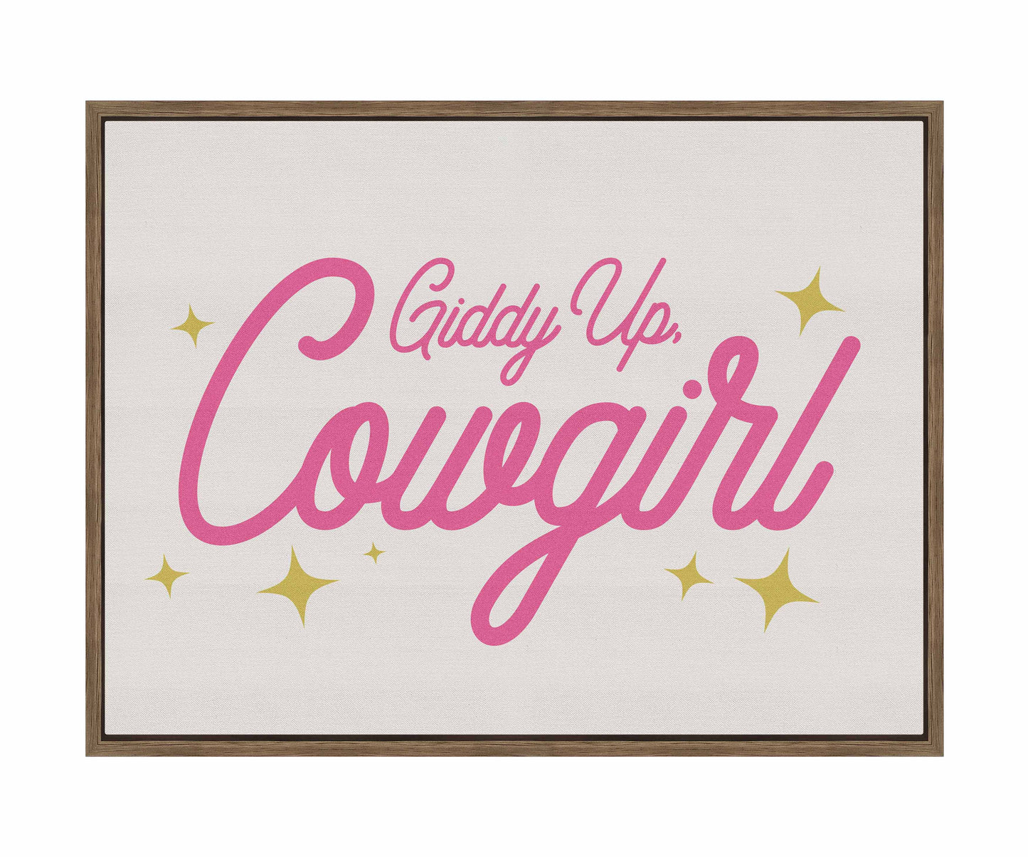 Giddy Up Cowgirl A - Gallery Wrapped Canvas