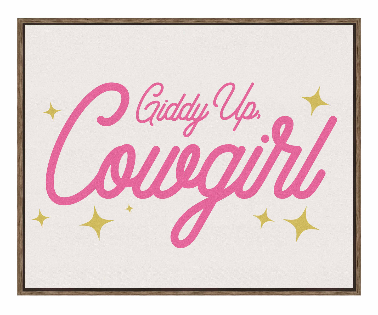 Giddy Up Cowgirl A - Gallery Wrapped Canvas