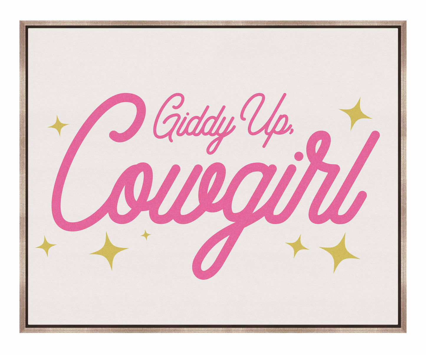 Giddy Up Cowgirl A - Gallery Wrapped Canvas