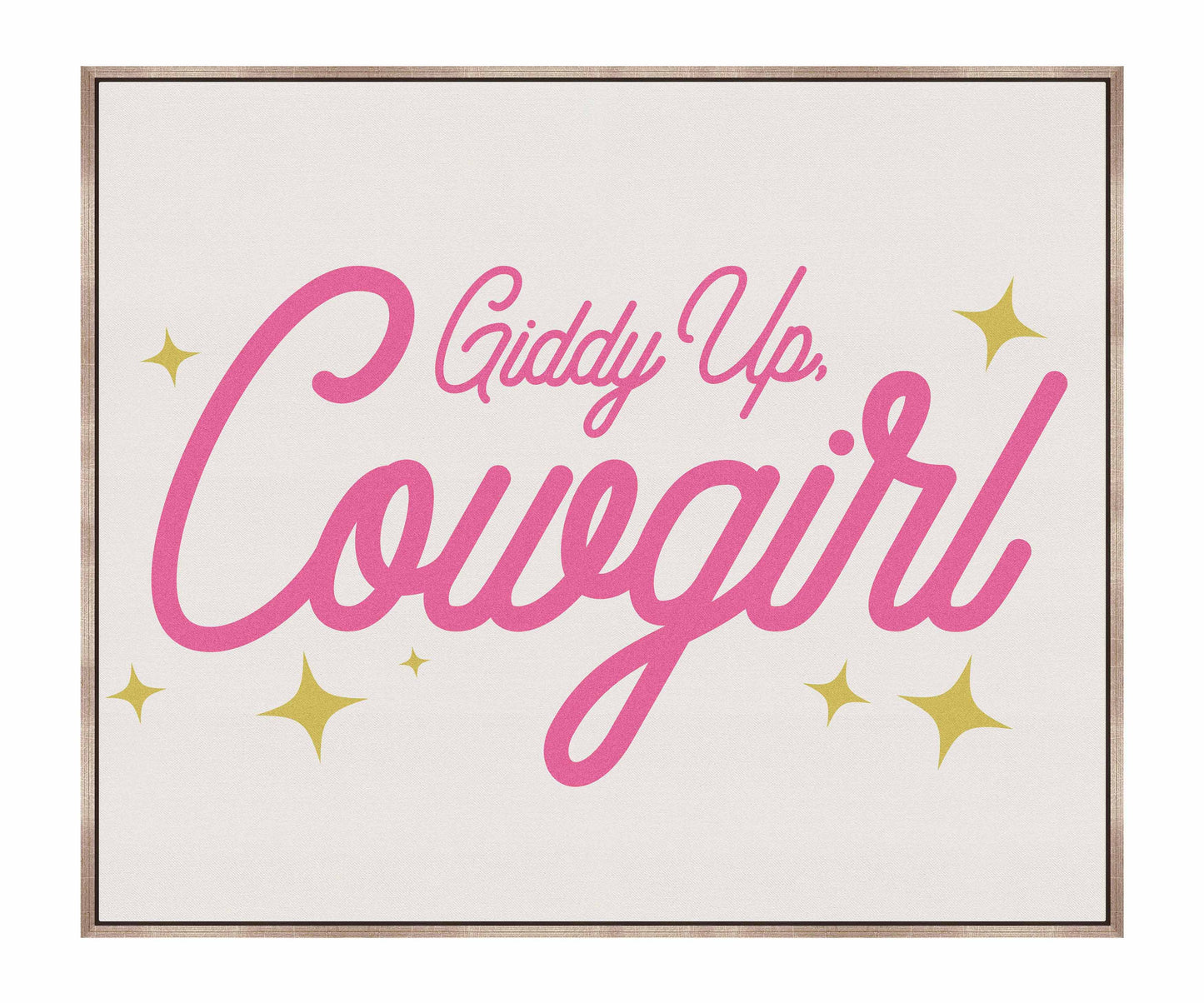 Giddy Up Cowgirl A - Gallery Wrapped Canvas