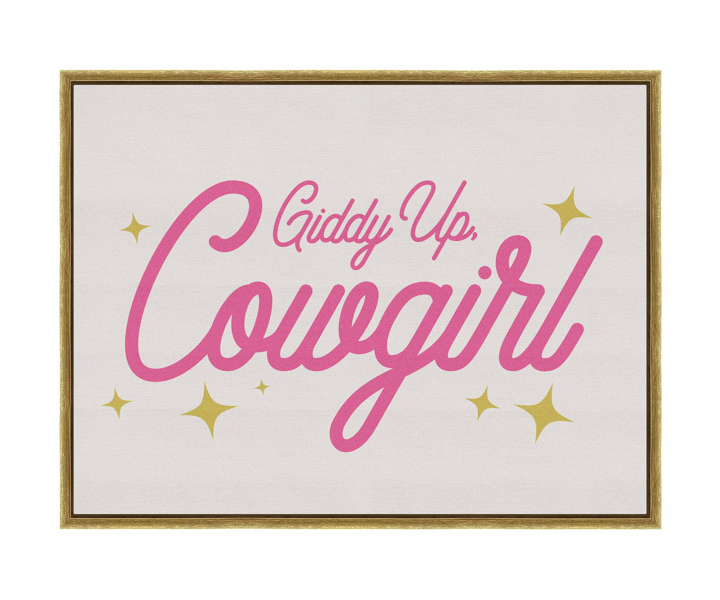 Giddy Up Cowgirl A - Gallery Wrapped Canvas