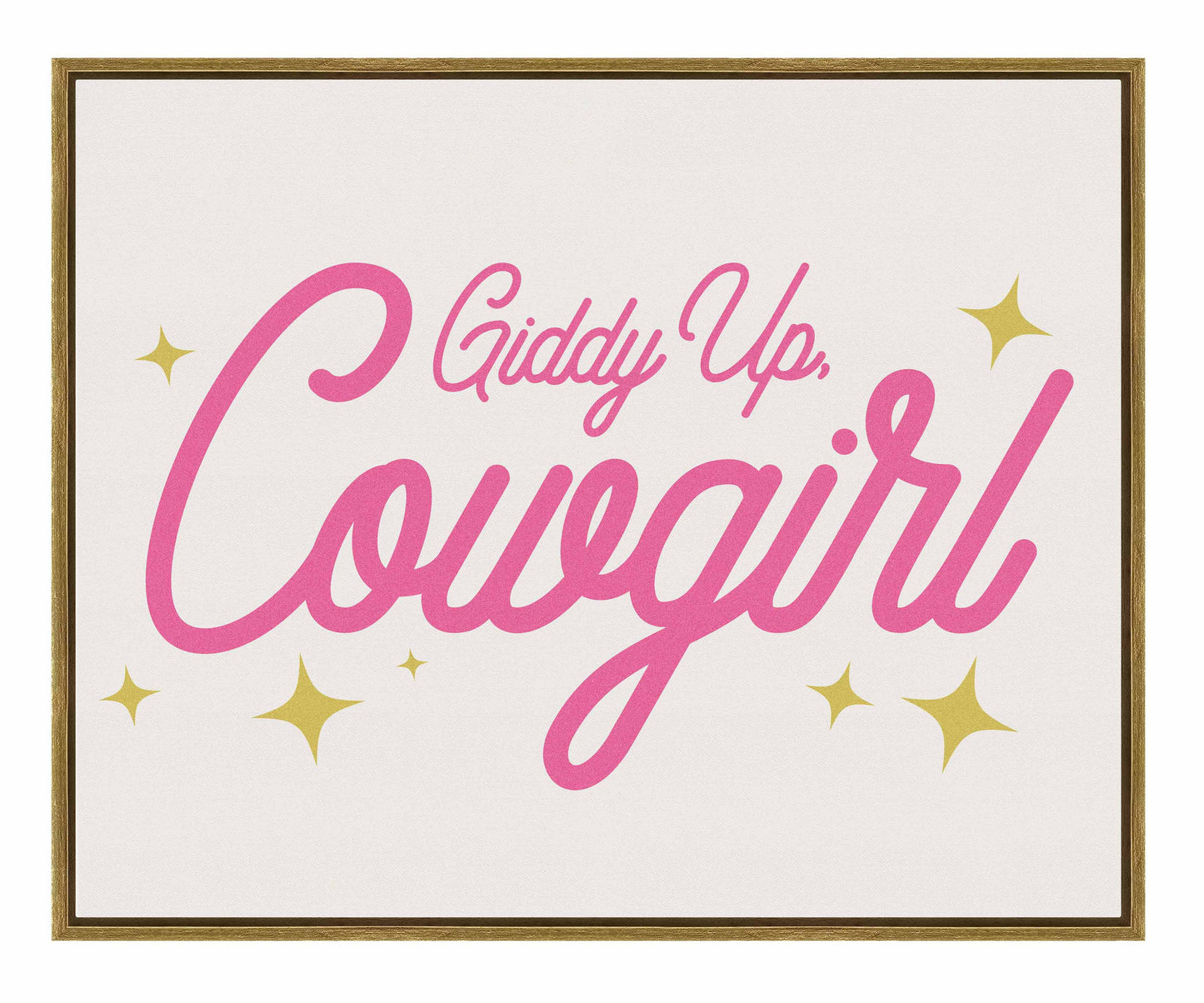 Giddy Up Cowgirl A - Gallery Wrapped Canvas