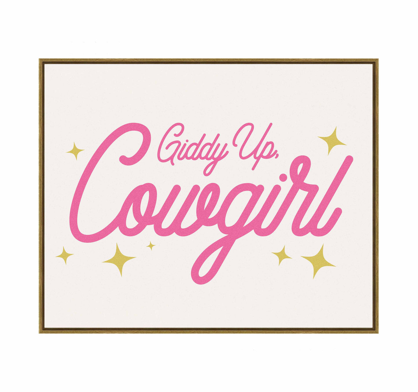 Giddy Up Cowgirl A - Gallery Wrapped Canvas