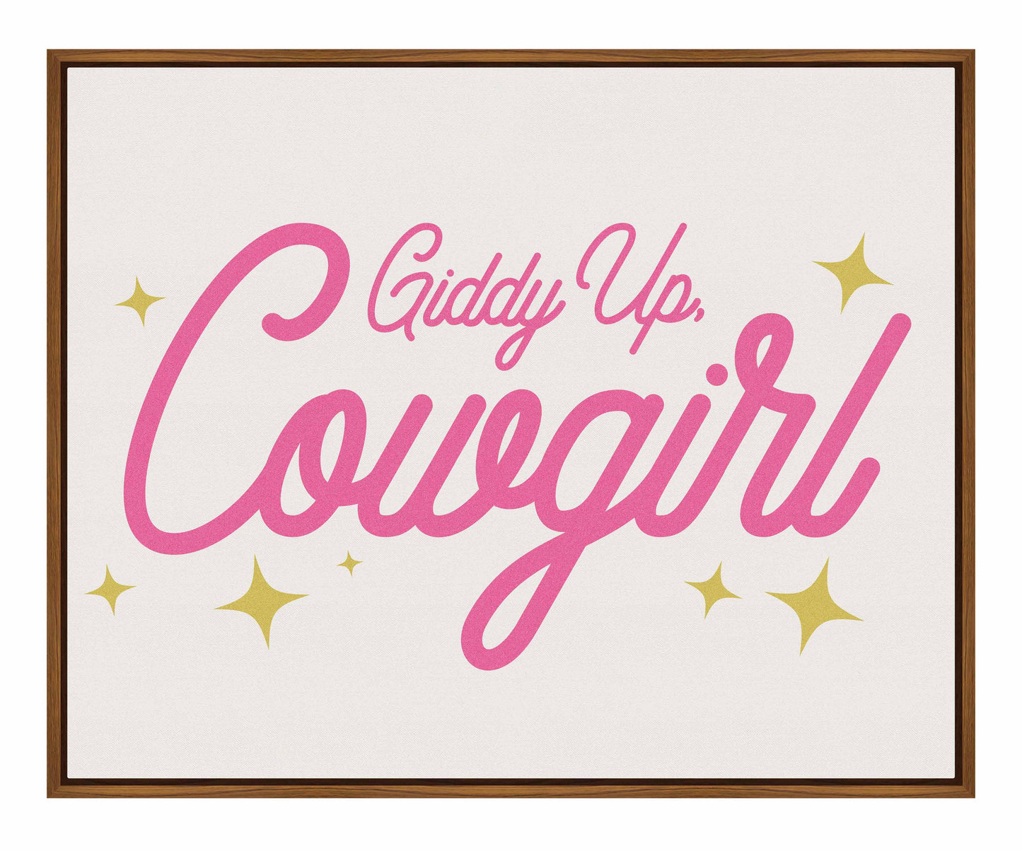 Giddy Up Cowgirl A - Gallery Wrapped Canvas