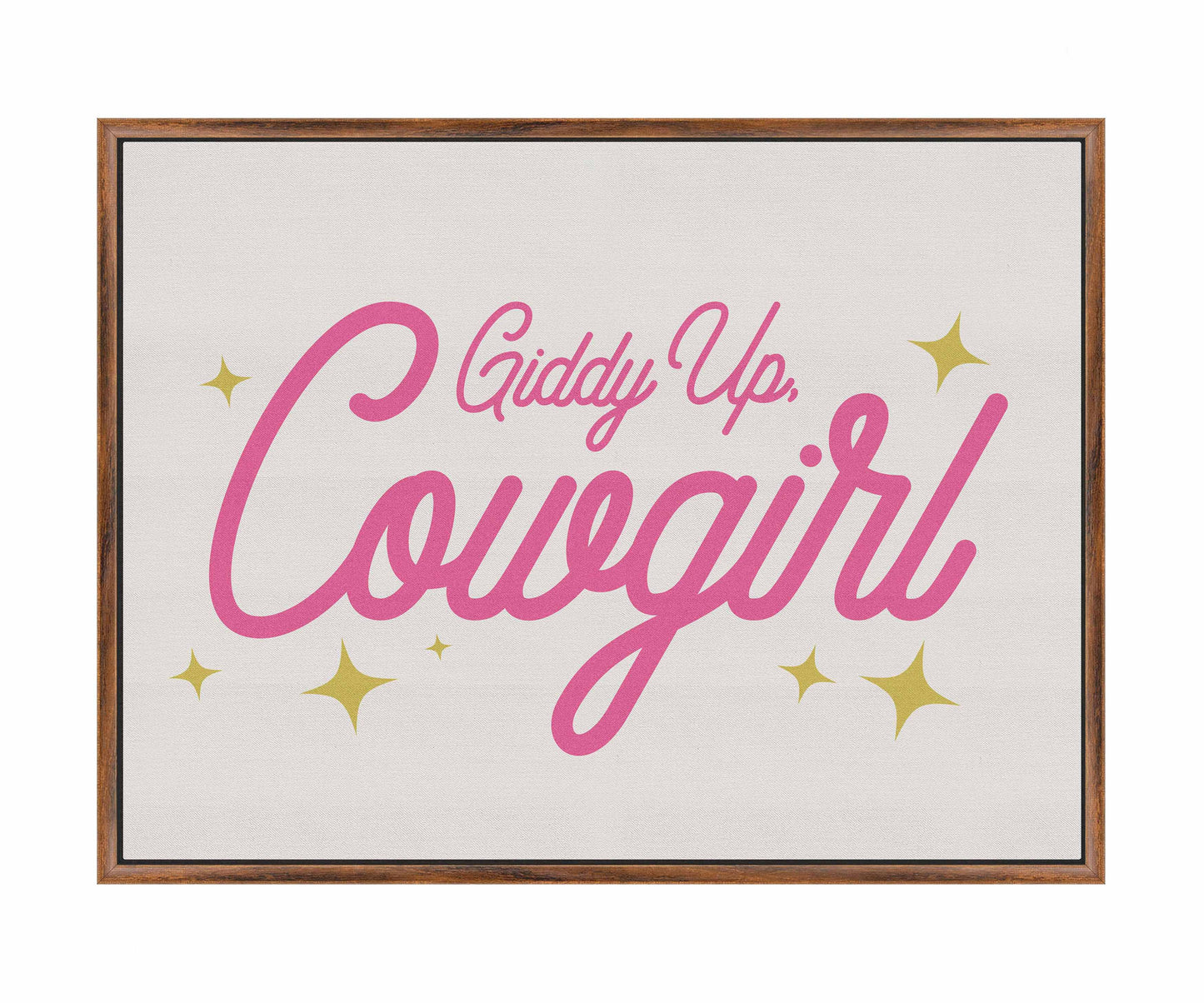 Giddy Up Cowgirl A - Gallery Wrapped Canvas