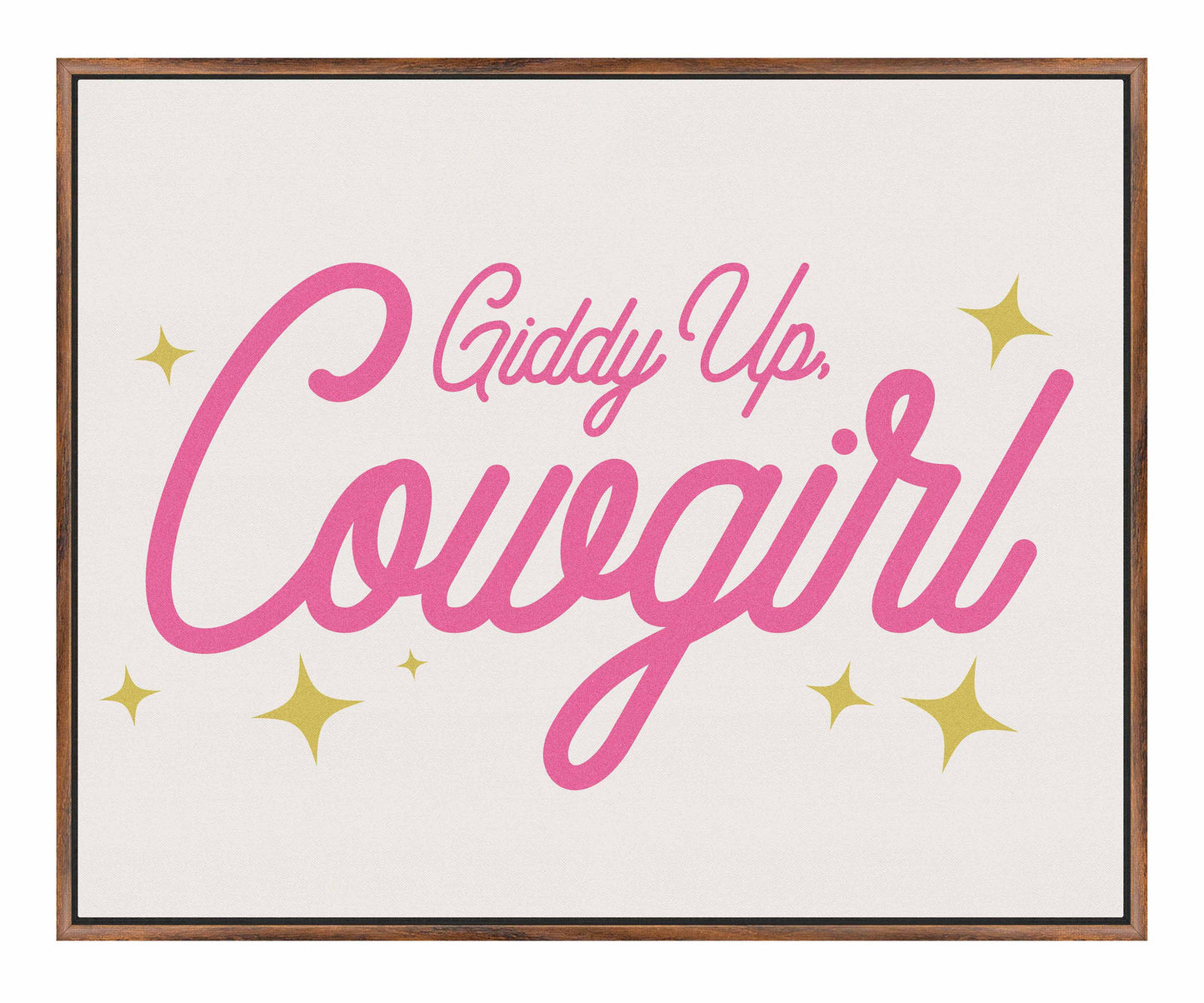 Giddy Up Cowgirl A - Gallery Wrapped Canvas