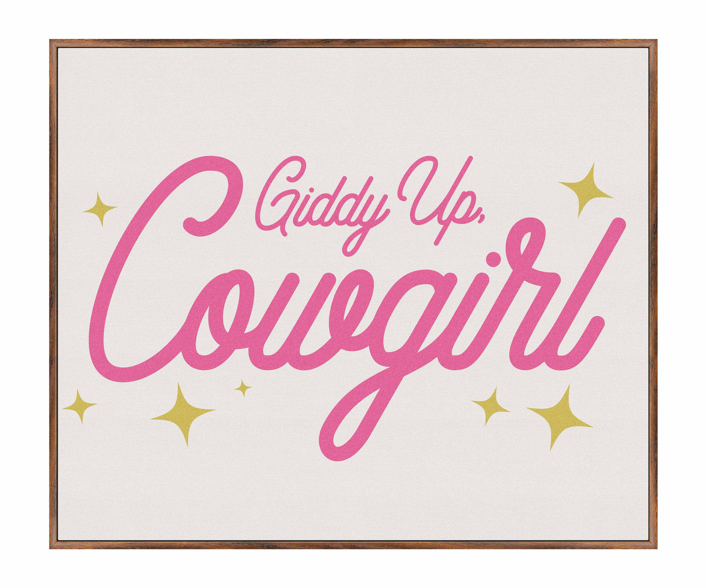 Giddy Up Cowgirl A - Gallery Wrapped Canvas