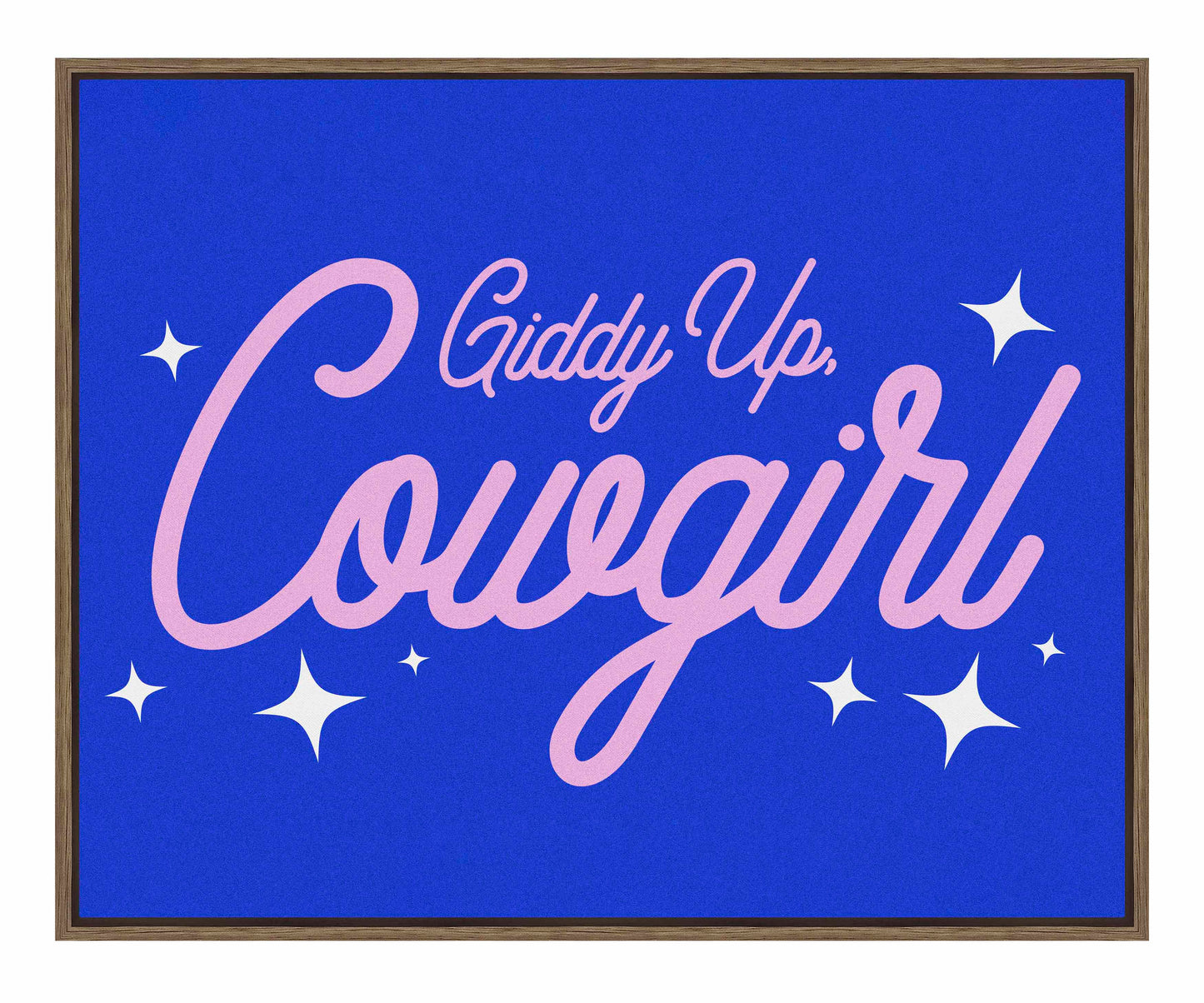 Giddy Up Cowgirl B - Gallery Wrapped Canvas