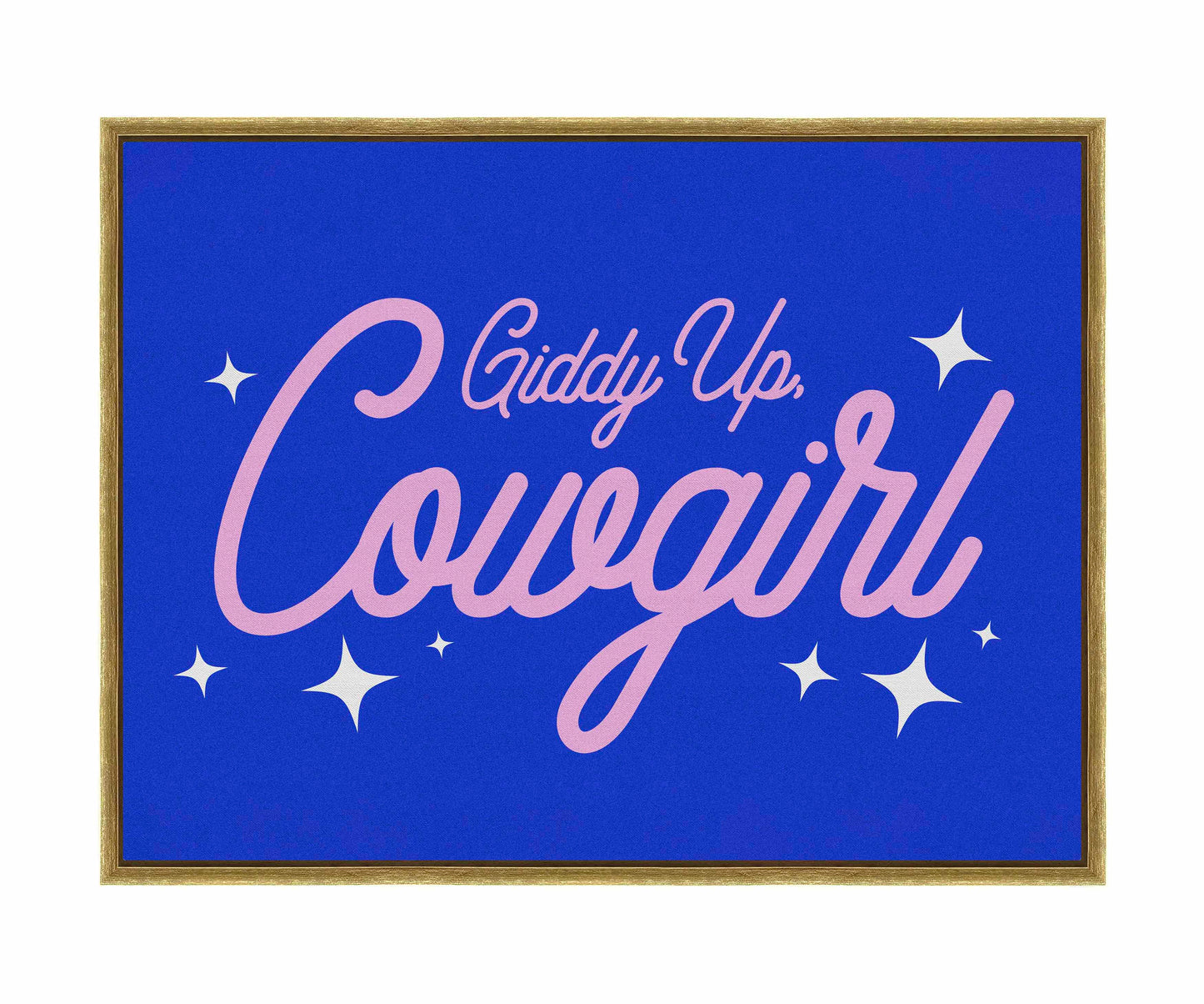 Giddy Up Cowgirl B - Gallery Wrapped Canvas