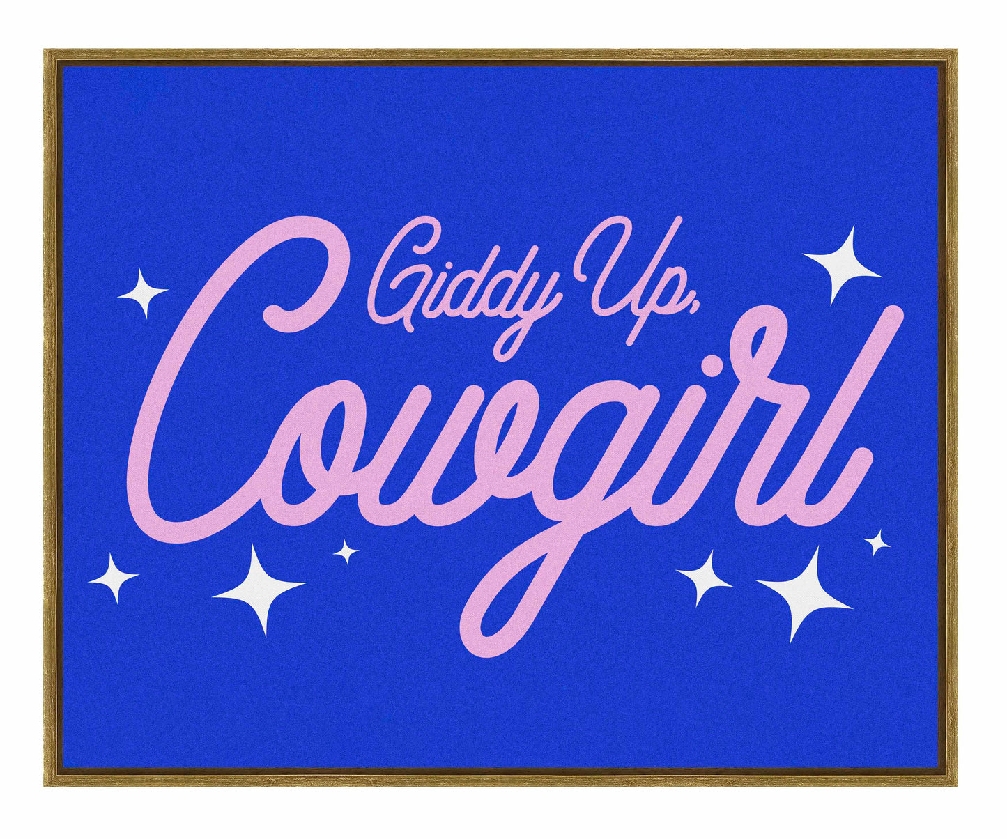 Giddy Up Cowgirl B - Gallery Wrapped Canvas