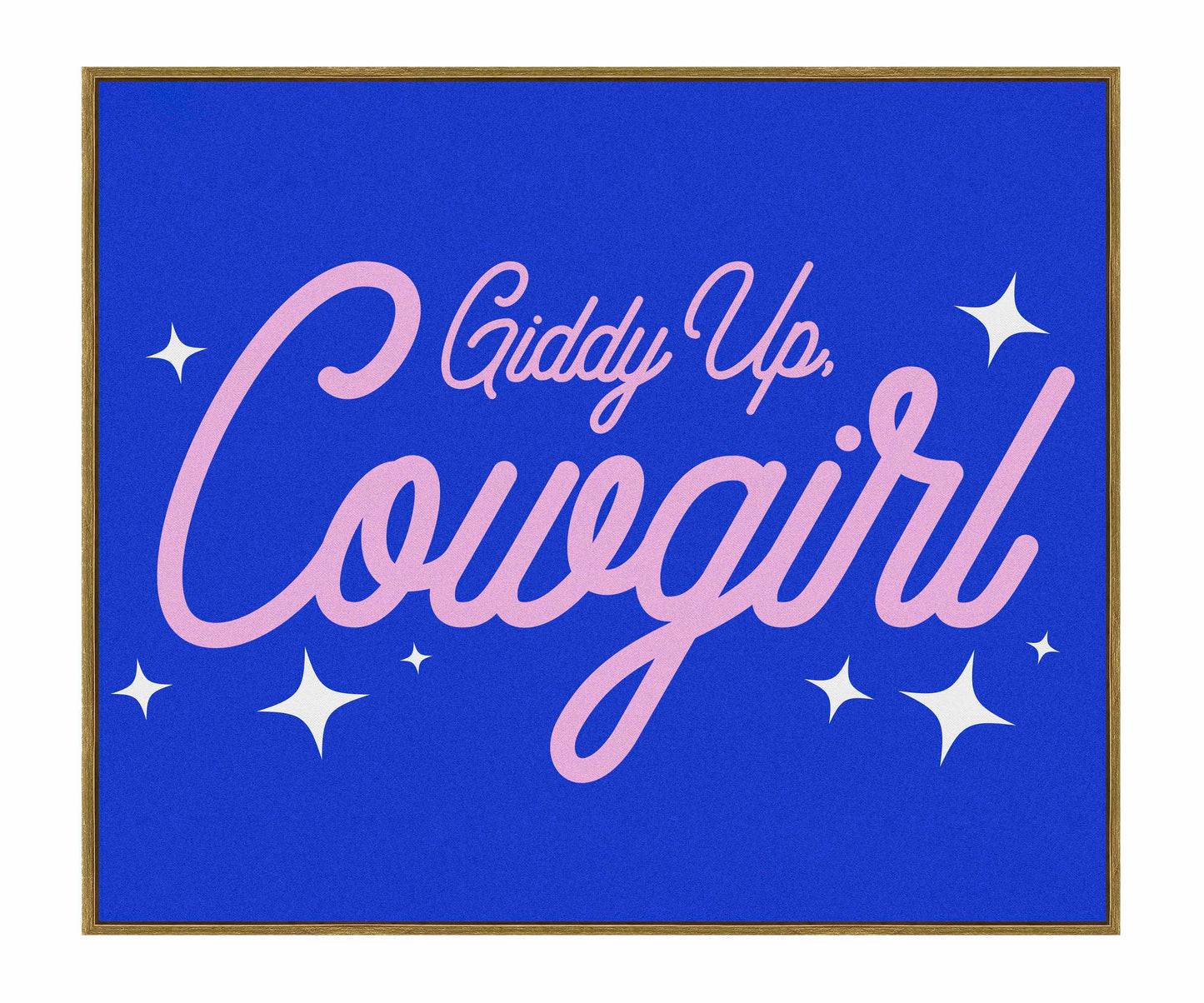 Giddy Up Cowgirl B - Gallery Wrapped Canvas