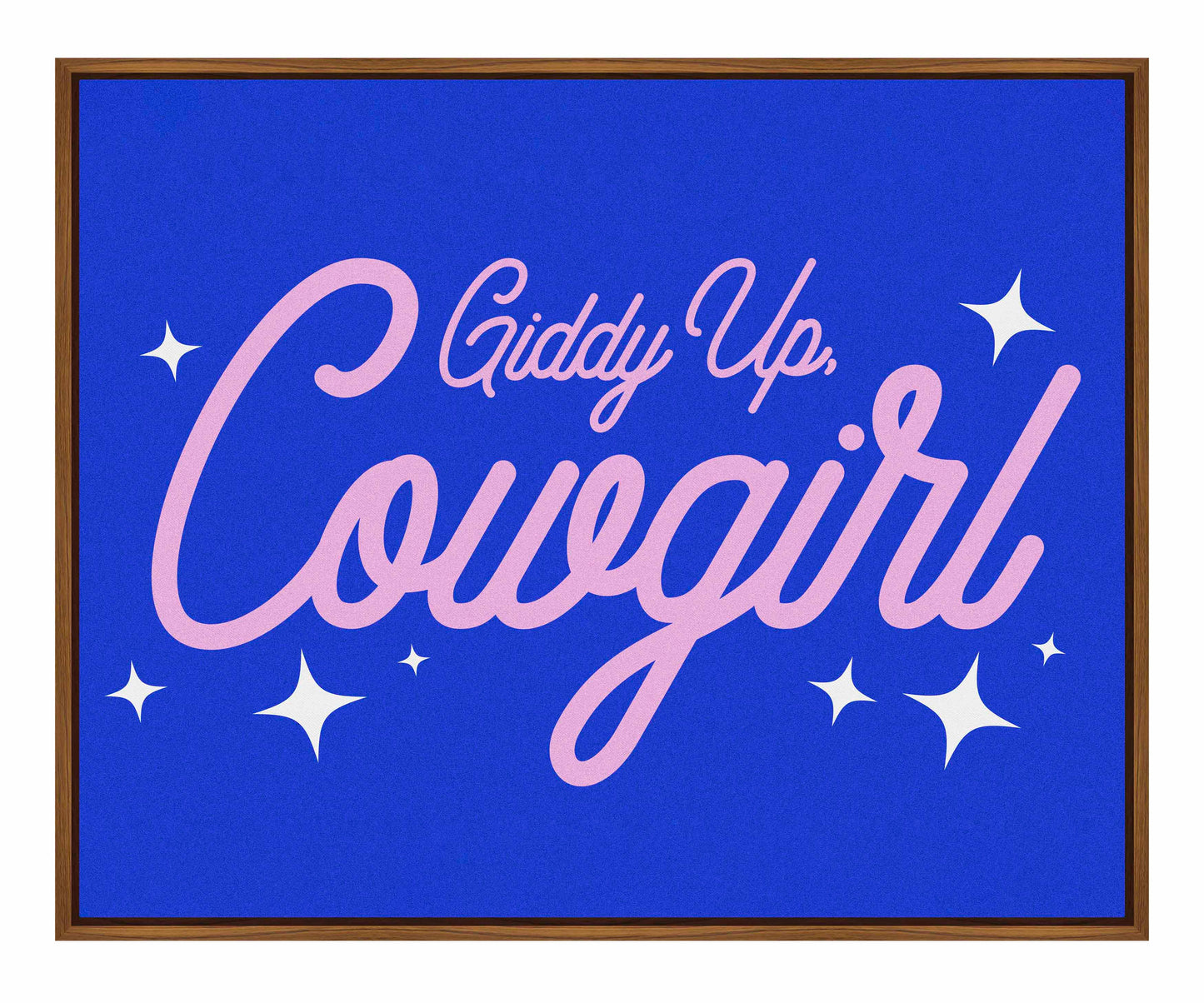 Giddy Up Cowgirl B - Gallery Wrapped Canvas