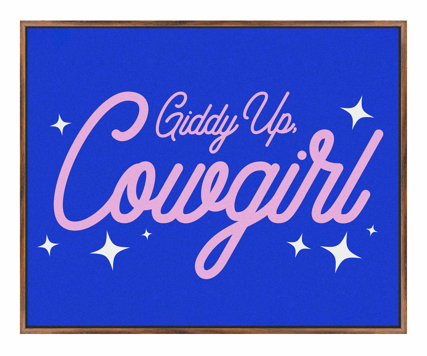 Giddy Up Cowgirl B - Gallery Wrapped Canvas