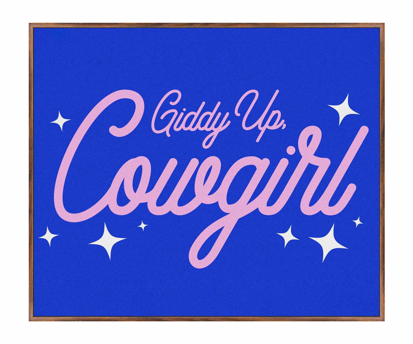 Giddy Up Cowgirl B - Gallery Wrapped Canvas