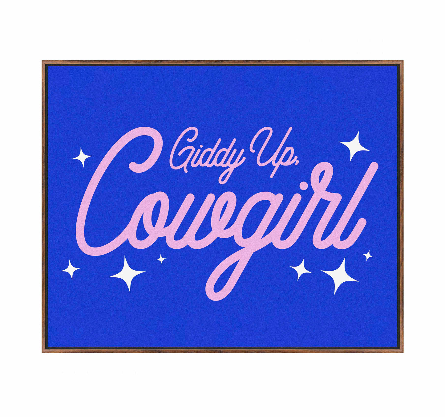 Giddy Up Cowgirl B - Gallery Wrapped Canvas