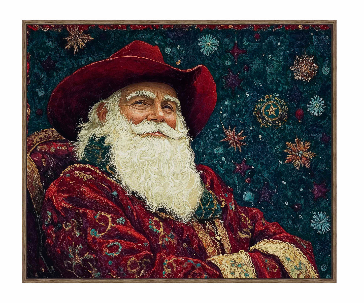 Frontier Father Christmas - Gallery Wrapped Canvas