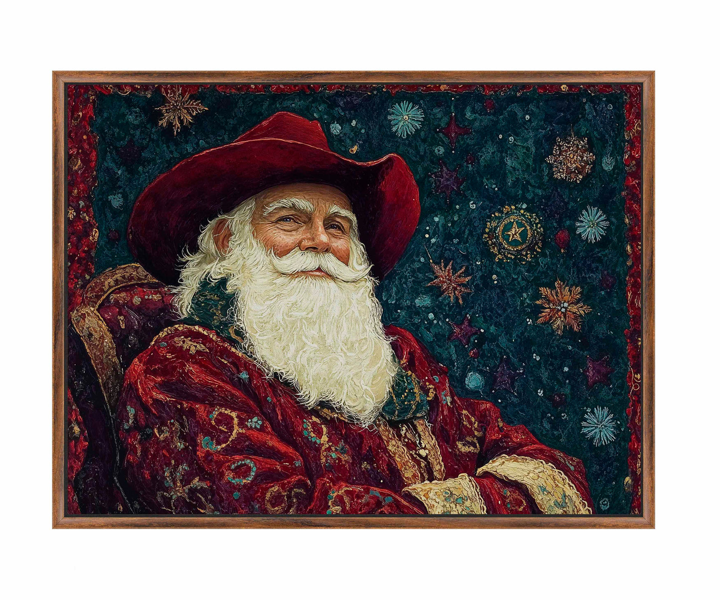 Frontier Father Christmas - Gallery Wrapped Canvas