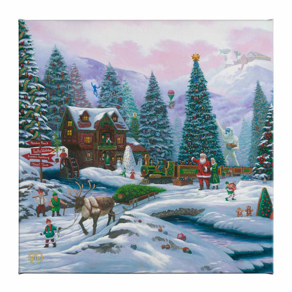 Christmas Tree Forest - 14" x 14" Gallery Wrapped Canvas