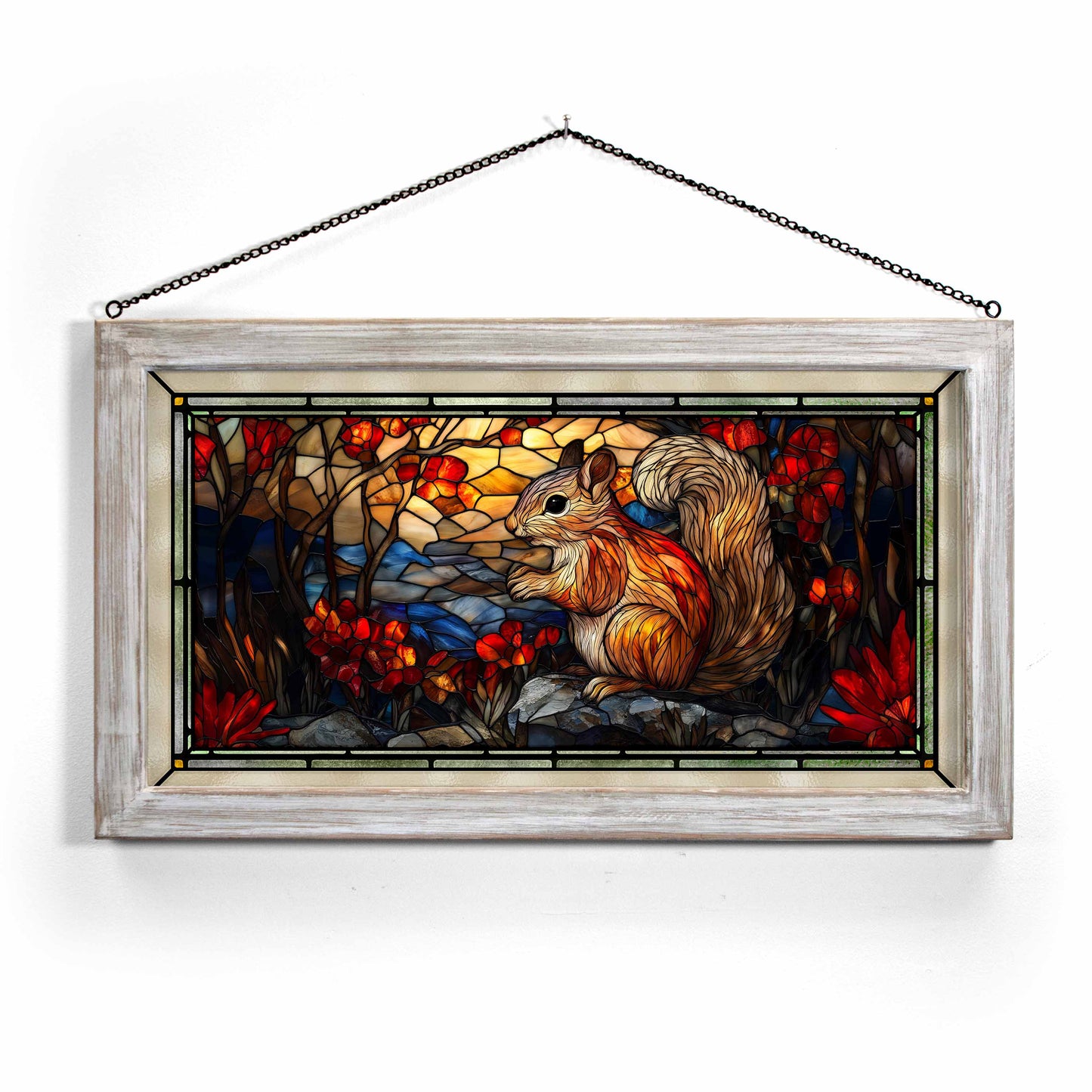 Dusk's Acrobat  - 13" x 23" Stained Glass Art