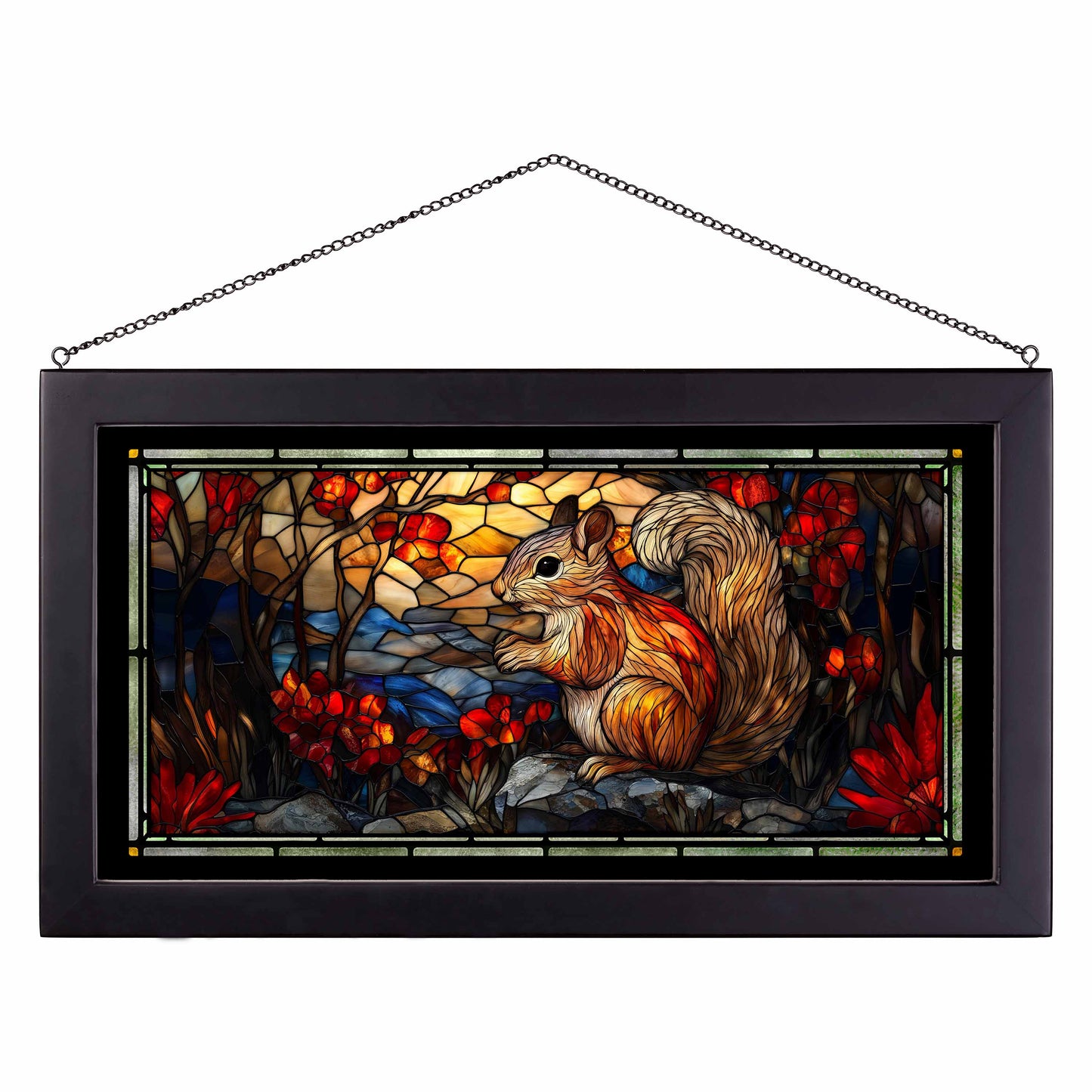 Dusk's Acrobat  - 13" x 23" Stained Glass Art