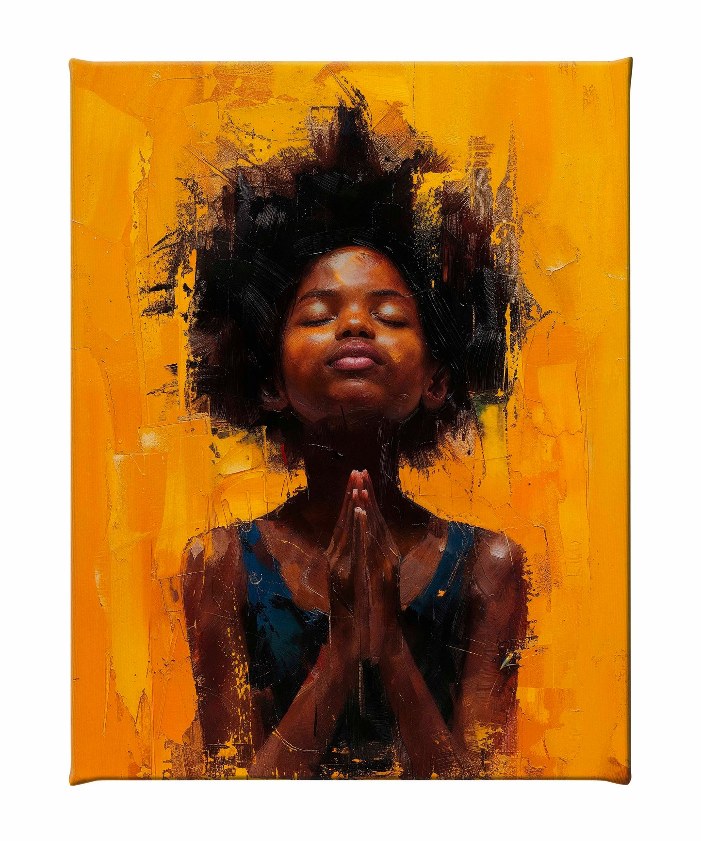 Candlelit devotion - Gallery Wrapped Canvas