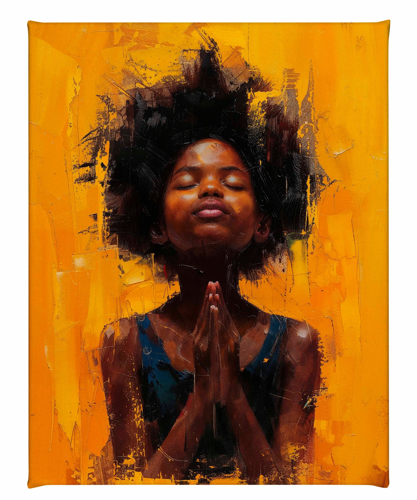 Candlelit devotion - Gallery Wrapped Canvas