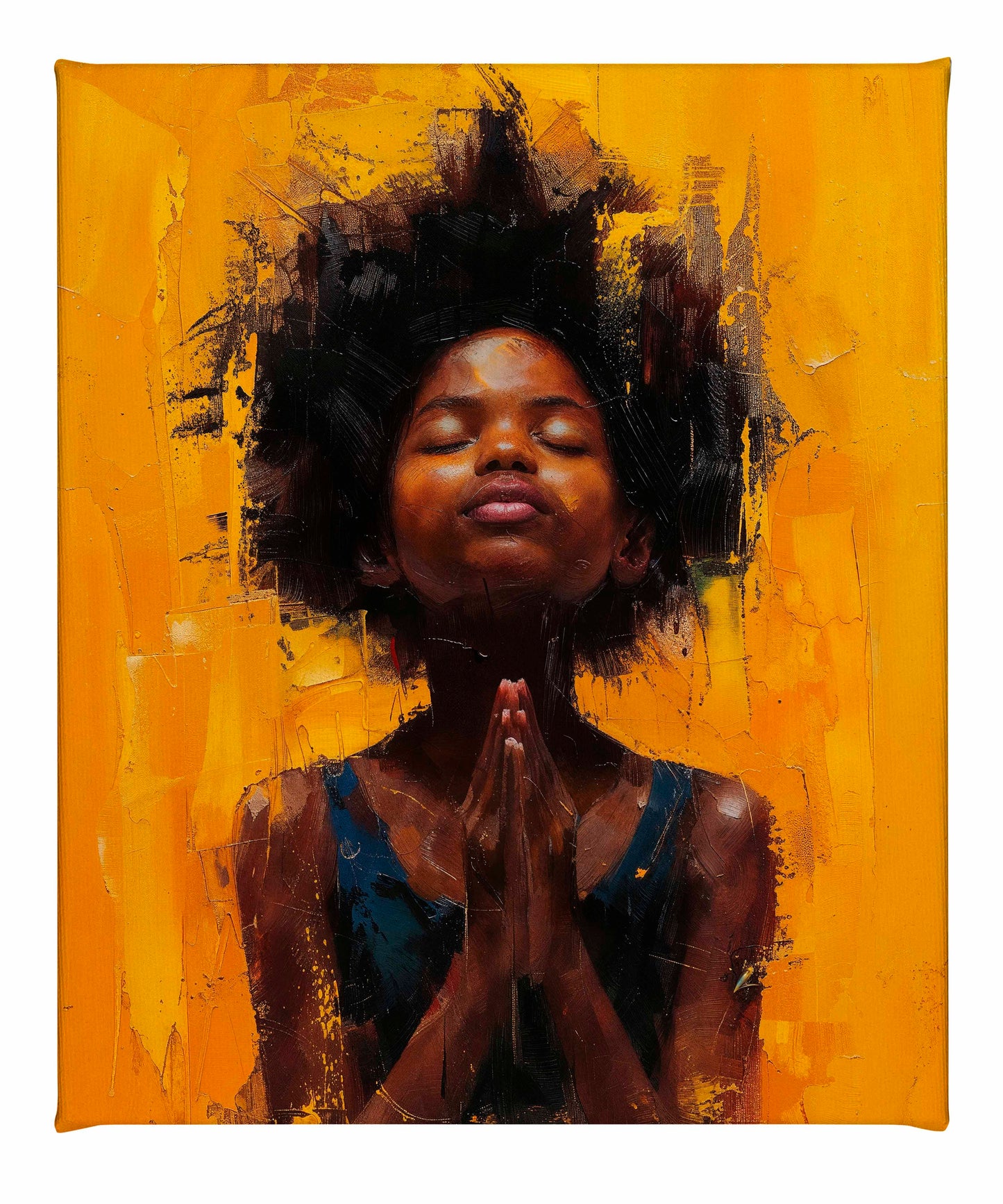 Candlelit devotion - Gallery Wrapped Canvas