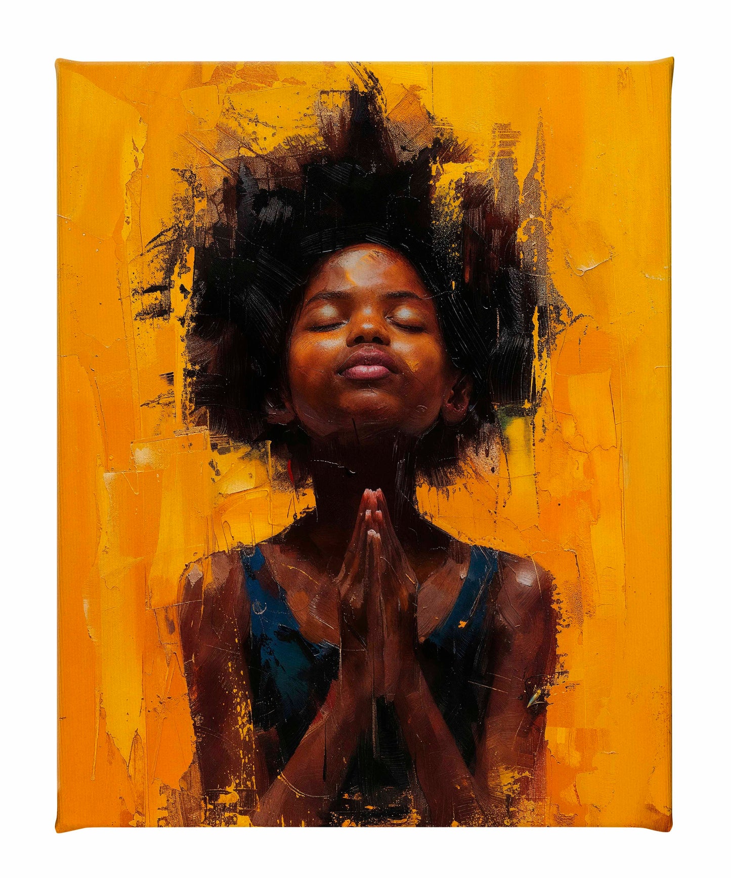 Candlelit devotion - Gallery Wrapped Canvas