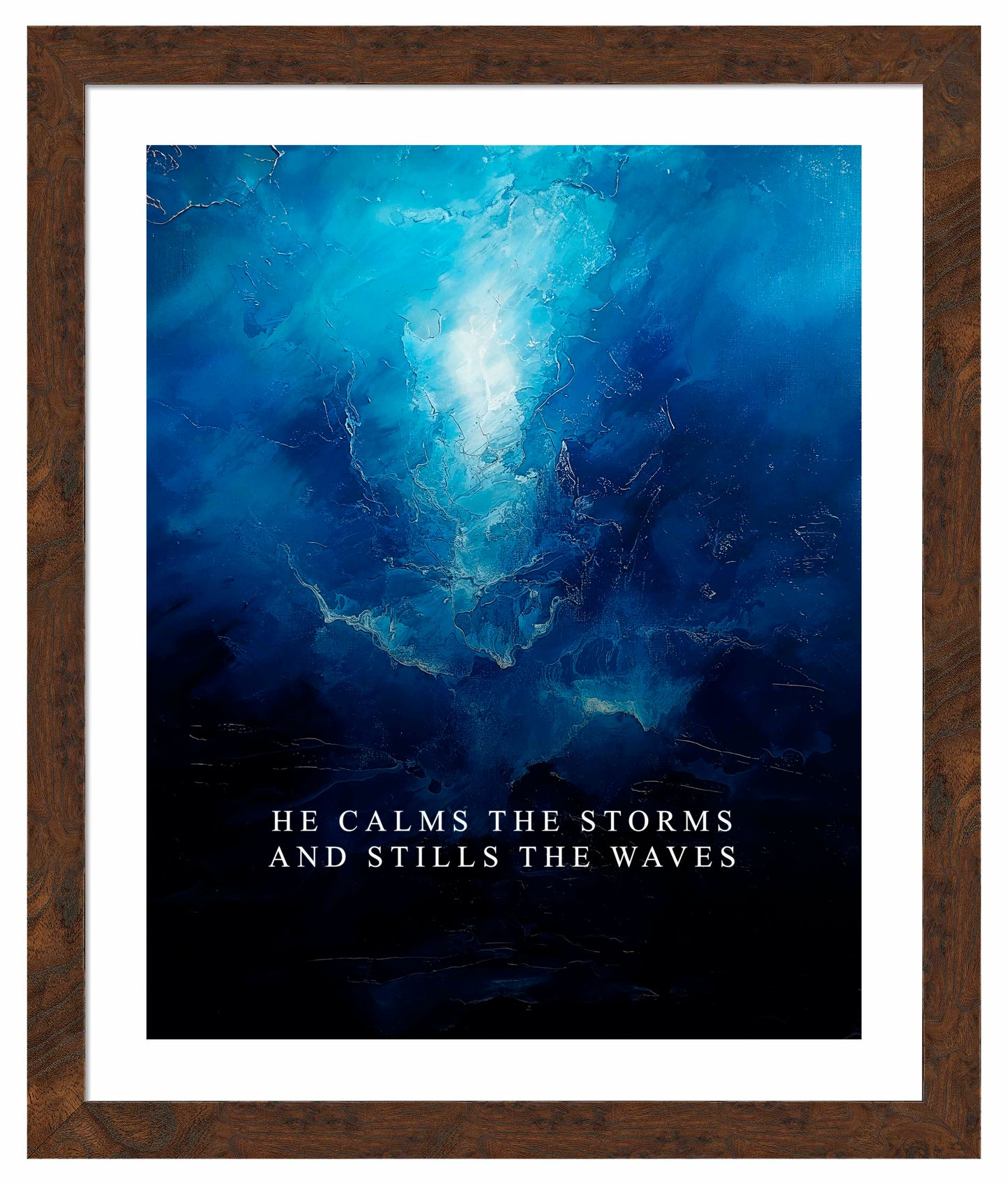He calms the storms - Art Prints