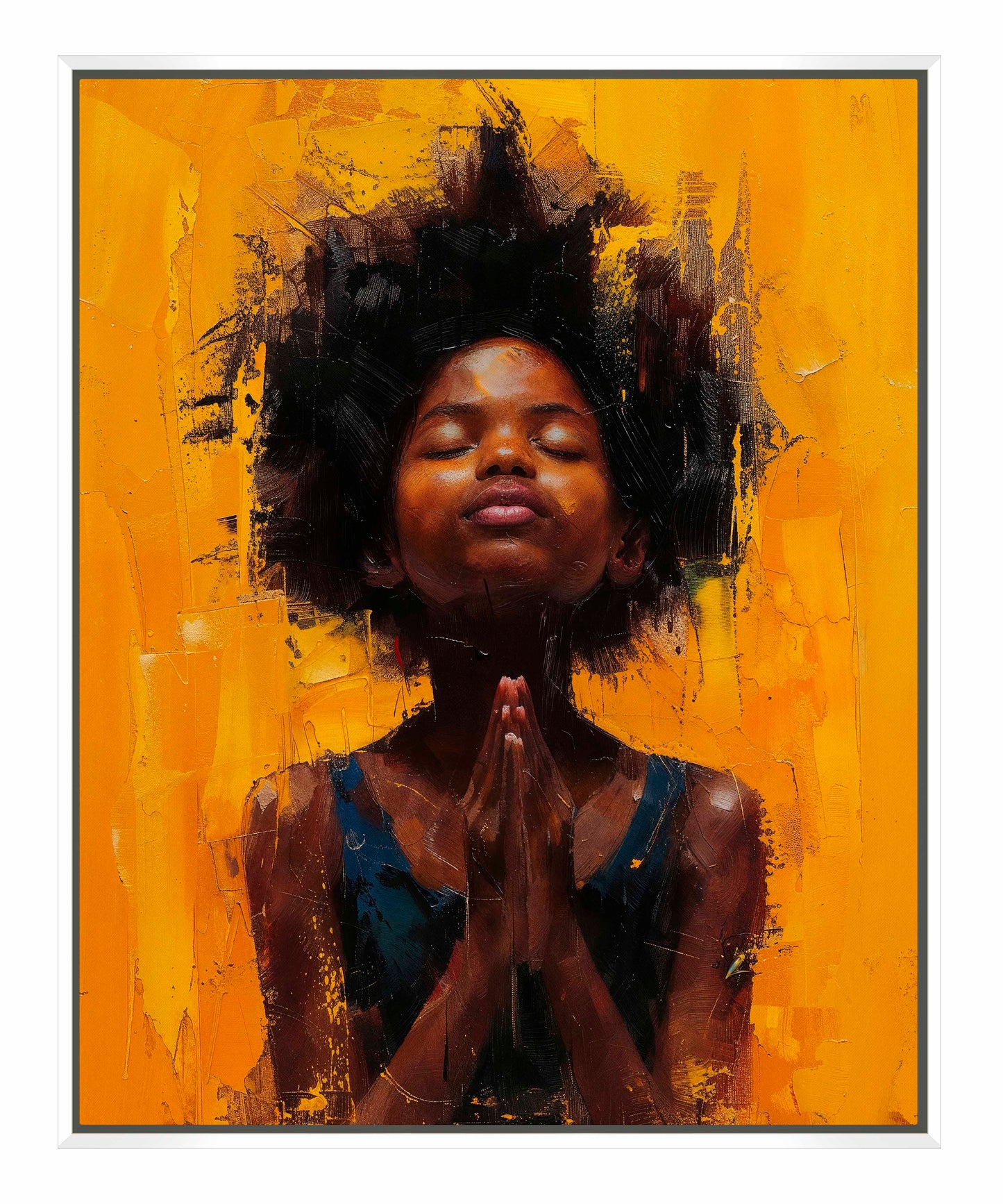 Candlelit devotion - Gallery Wrapped Canvas