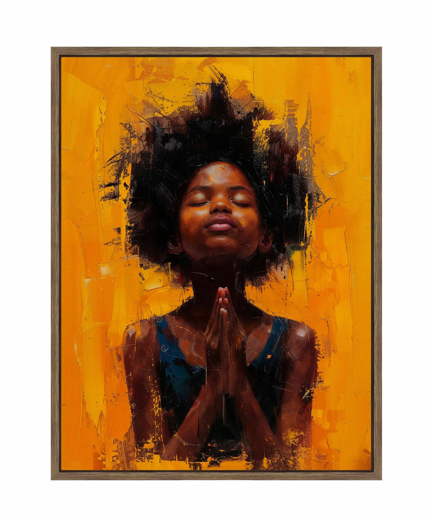 Candlelit devotion - Gallery Wrapped Canvas