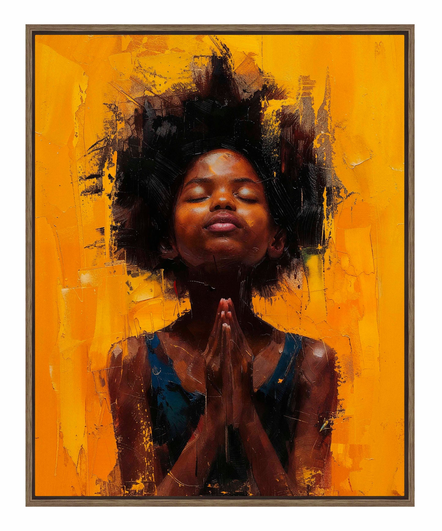 Candlelit devotion - Gallery Wrapped Canvas