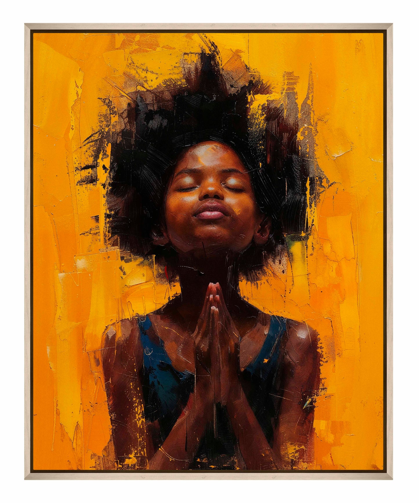 Candlelit devotion - Gallery Wrapped Canvas