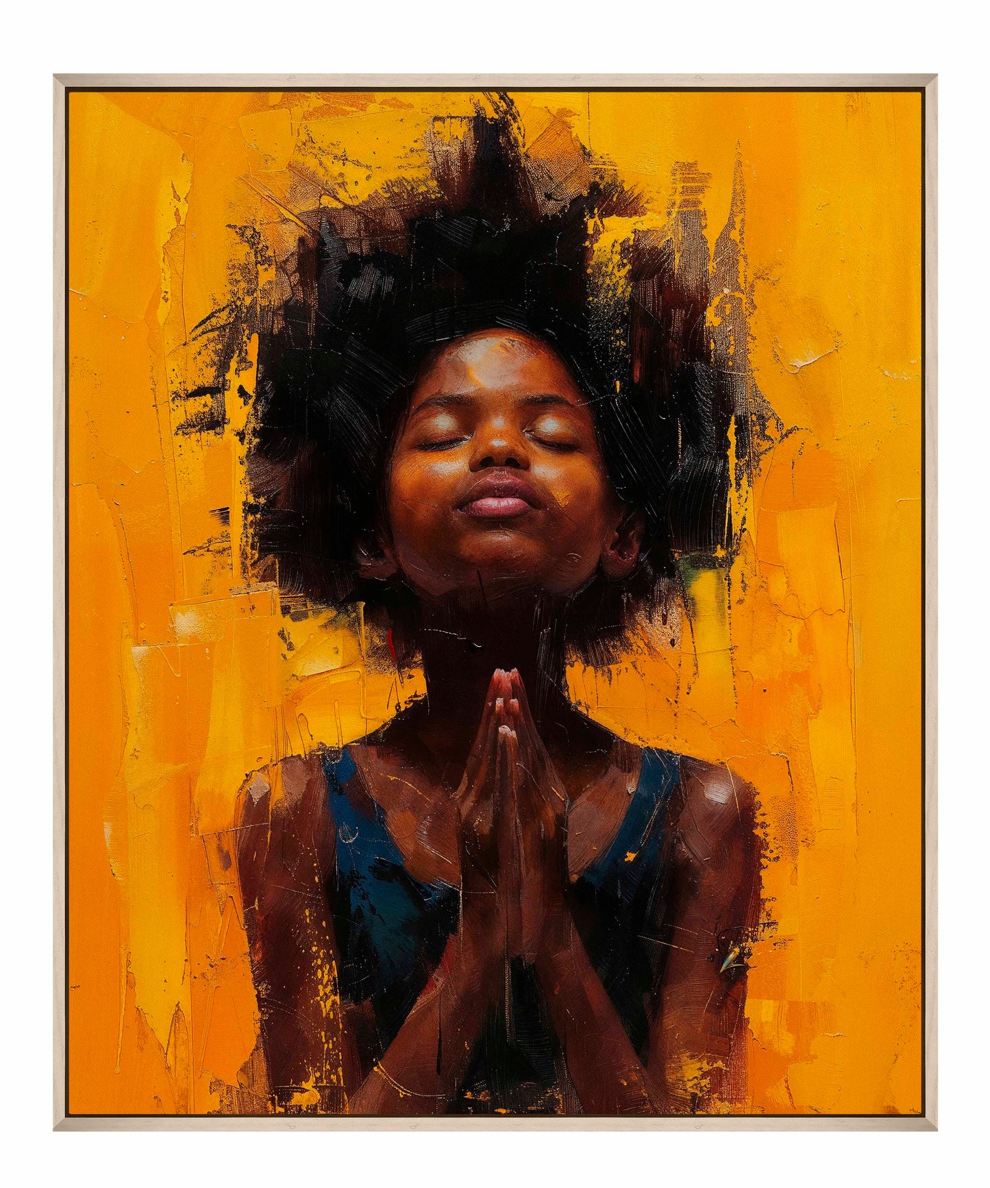 Candlelit devotion - Gallery Wrapped Canvas