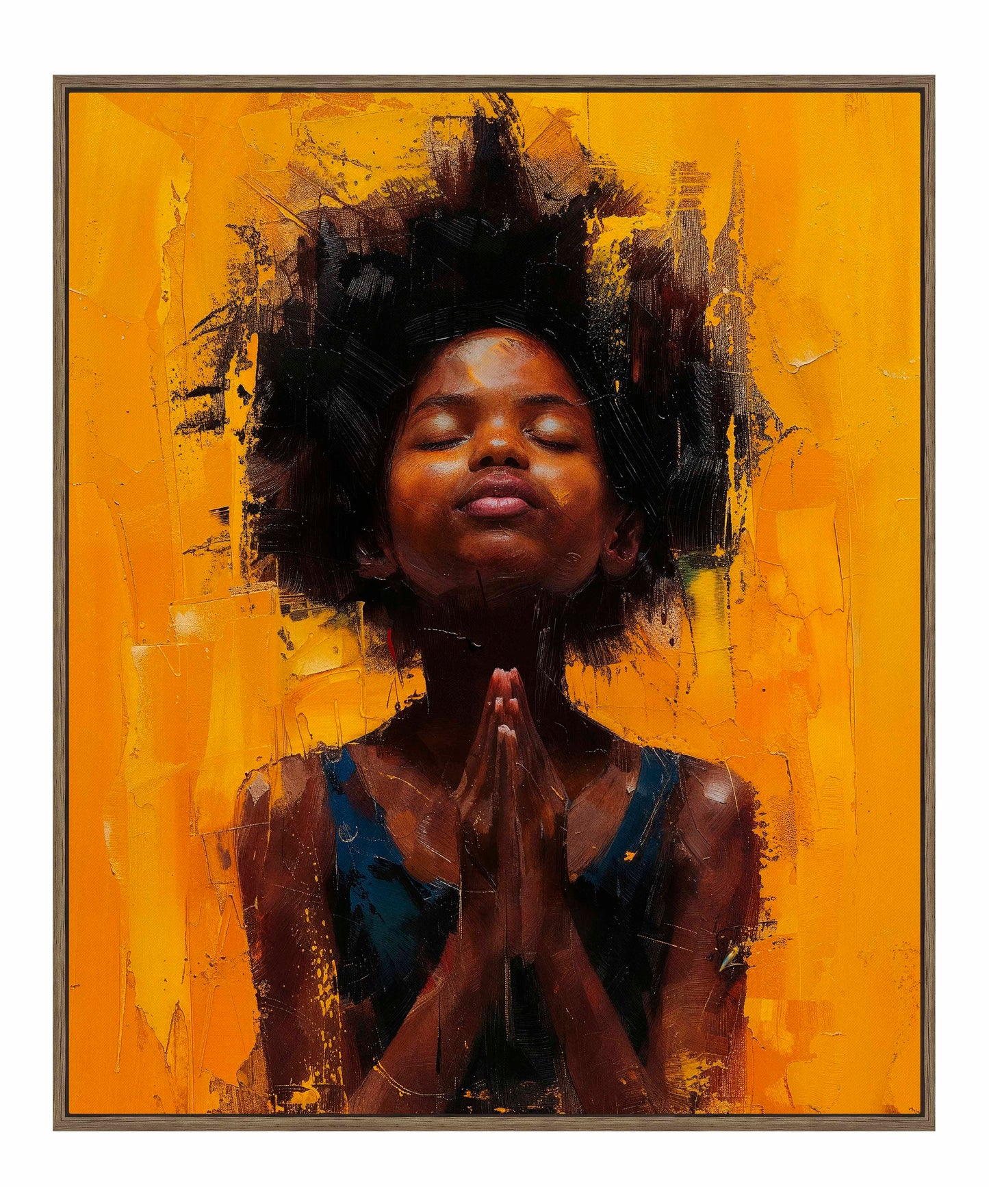 Candlelit devotion - Gallery Wrapped Canvas