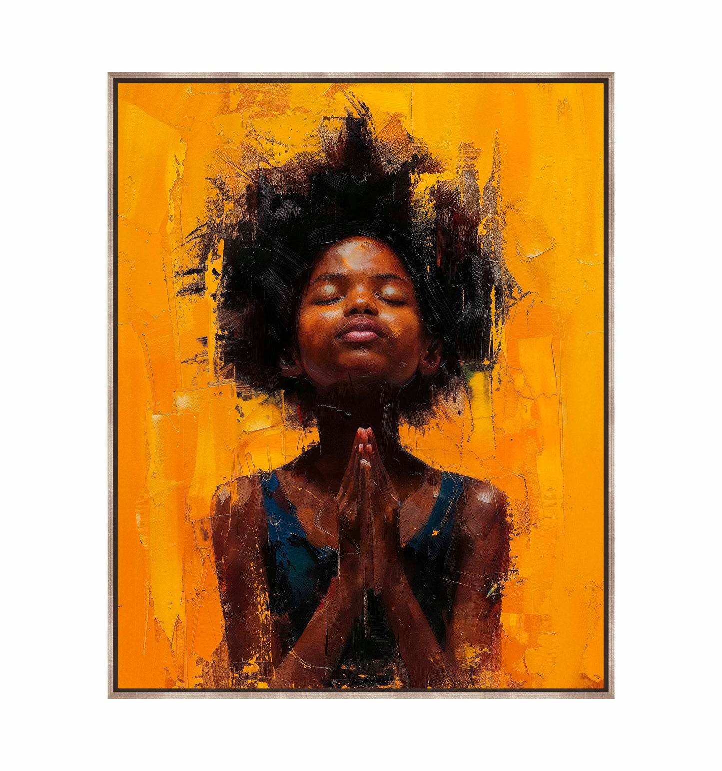 Candlelit devotion - Gallery Wrapped Canvas