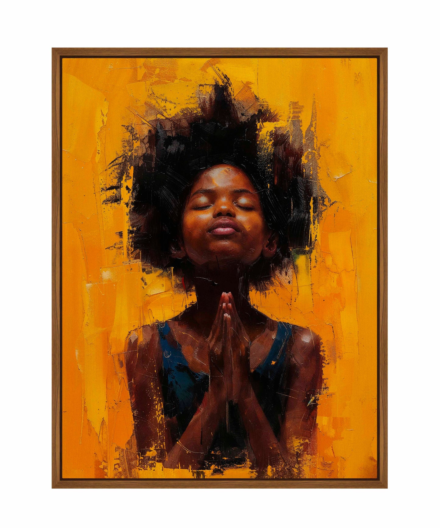 Candlelit devotion - Gallery Wrapped Canvas