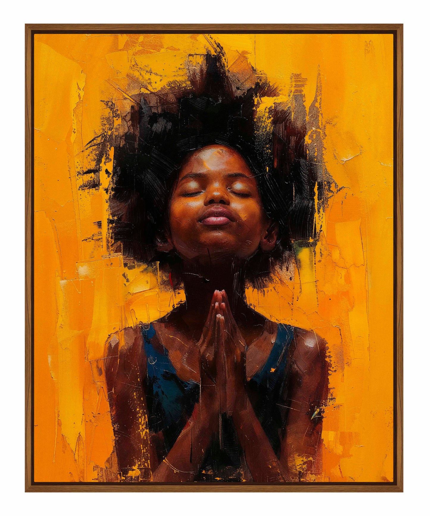 Candlelit devotion - Gallery Wrapped Canvas