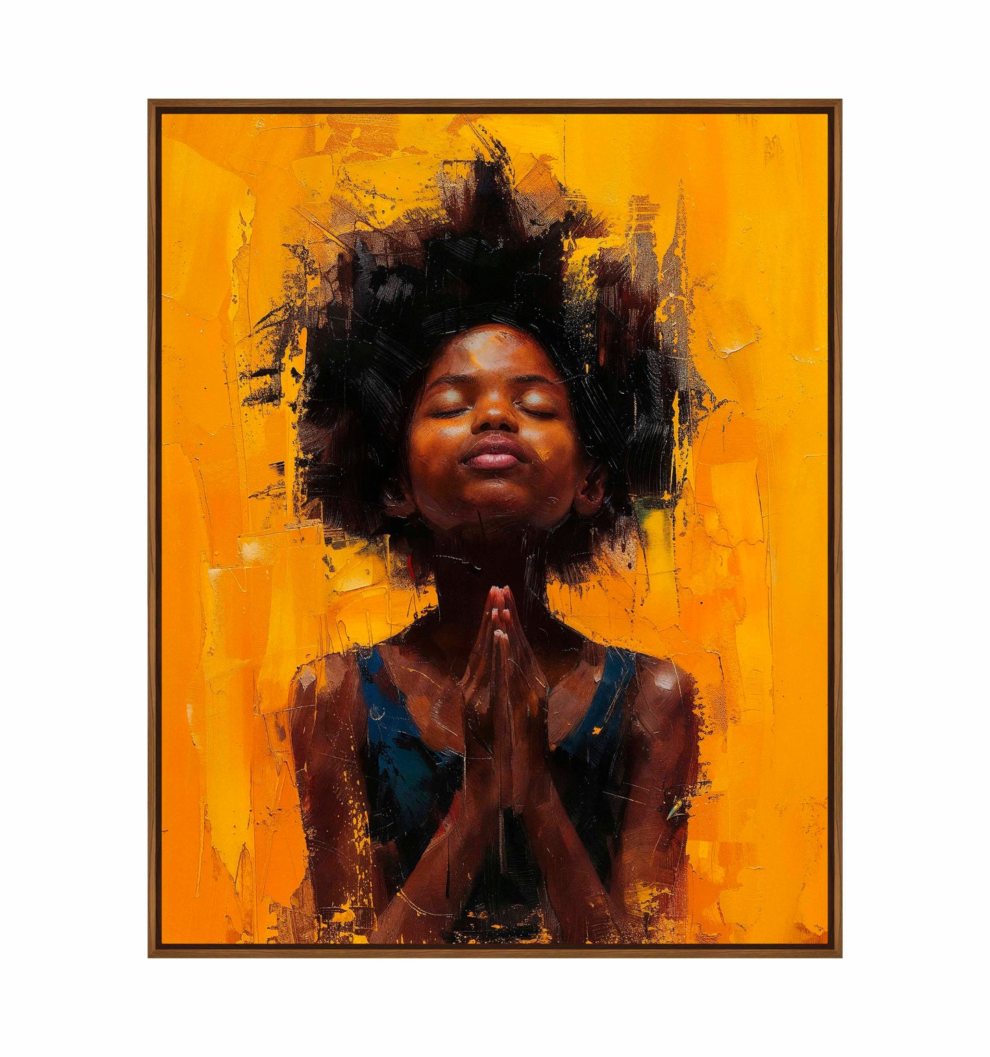 Candlelit devotion - Gallery Wrapped Canvas