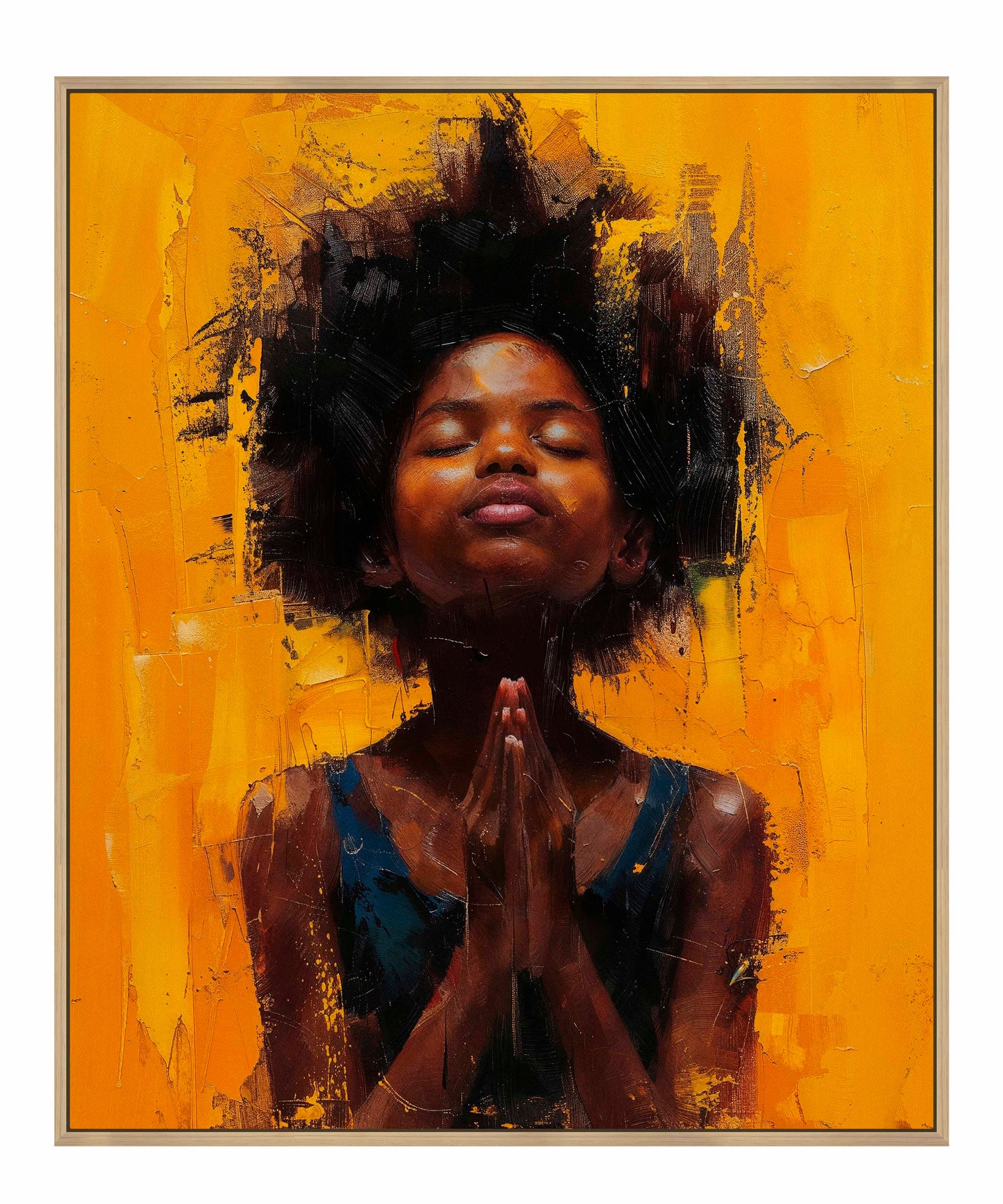 Candlelit devotion - Gallery Wrapped Canvas